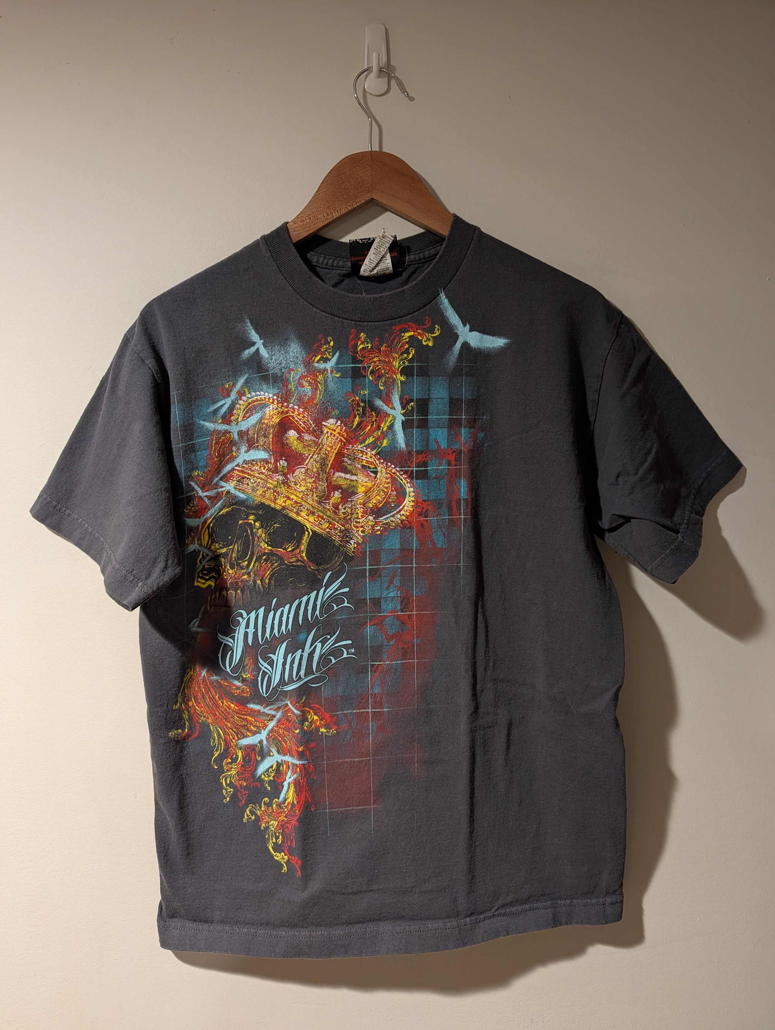 Ed Hardy Miami Ink Vintage 2008 Y2K Skeleton Crown T Shirt Tattoo Size US M / EU 48-50 / 2 - 1 Thumbnail
