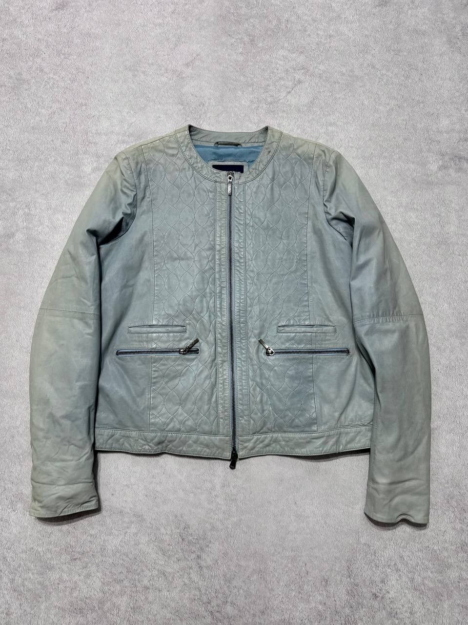 Emporio Armani Armorio Armani Sheepskin Leather Jacket Size L / US 10 / IT 46 - 1 Thumbnail
