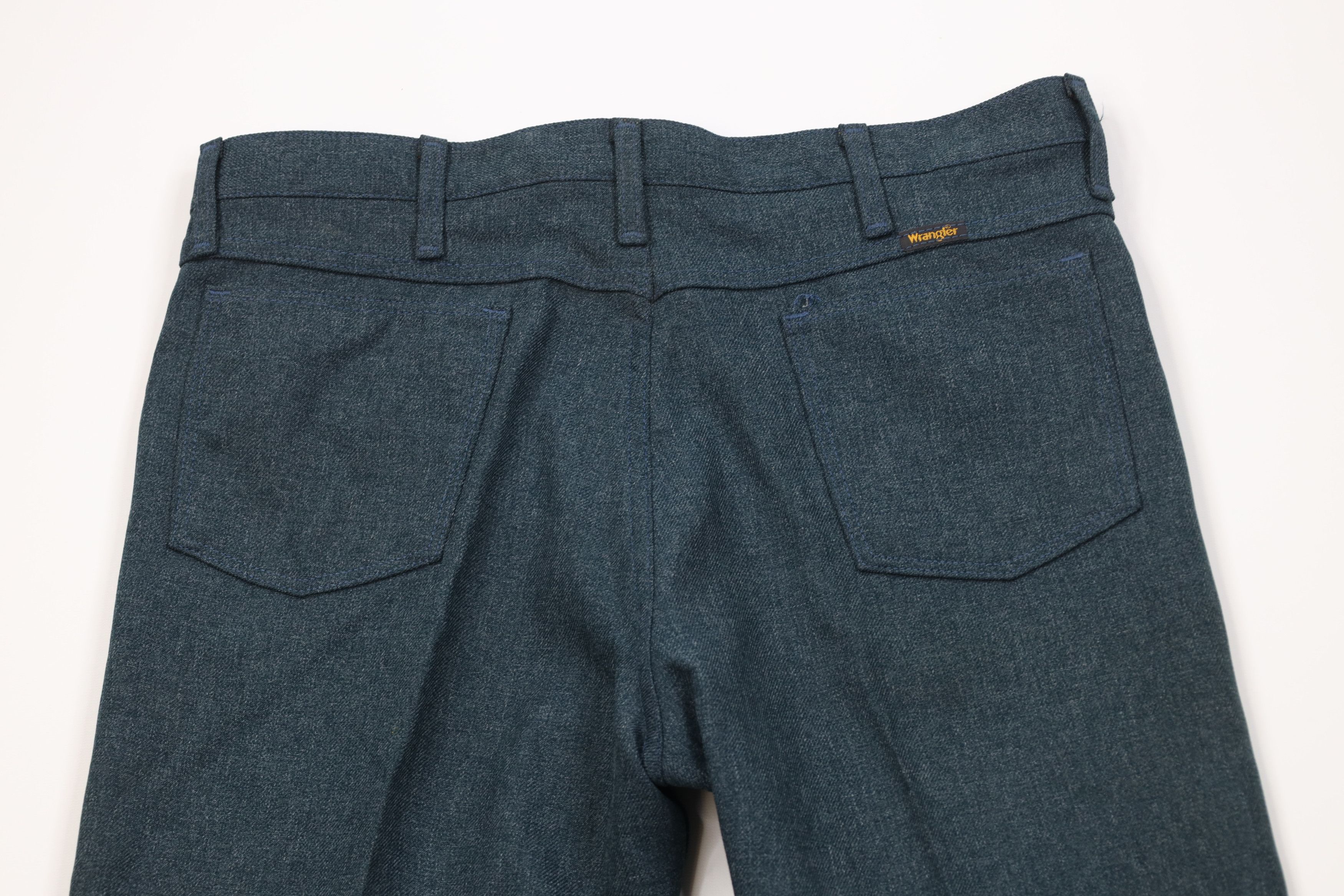 Wrangler Vintage 90s Wrangler Flared Wide Leg Chino Pants Blue USA Size US 36 / EU 52 - 10 Thumbnail