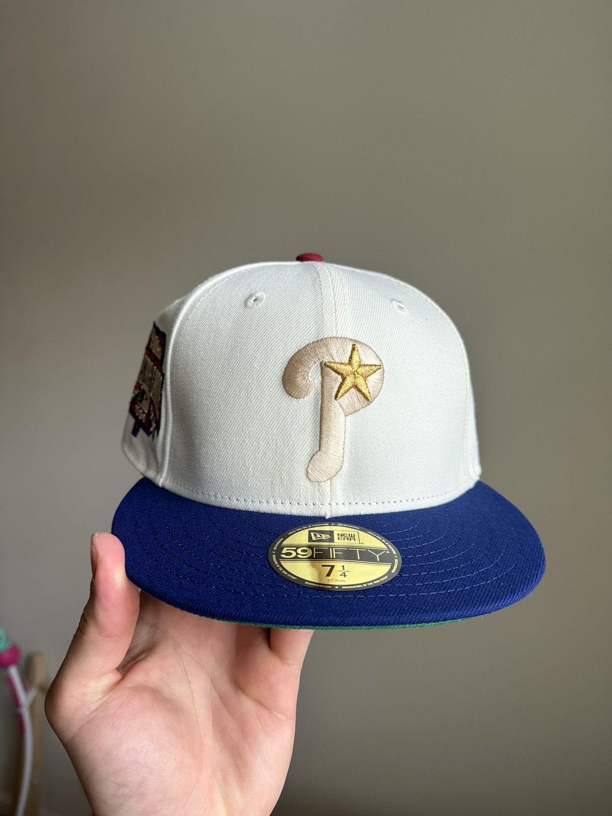 image of Vintage Philadelphia Phillies 1996 All Mahal Wilder Hat Club 7 1/4 in White, Men's
