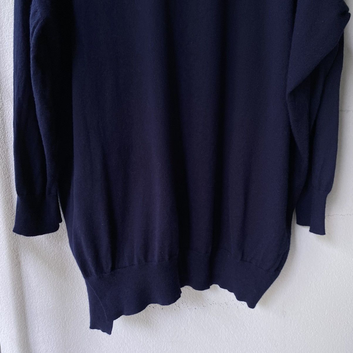 Zucca Zucca Navy Blue V-Neck Knit Sweater Size M / US 6-8 / IT 42-44 - 10 Thumbnail