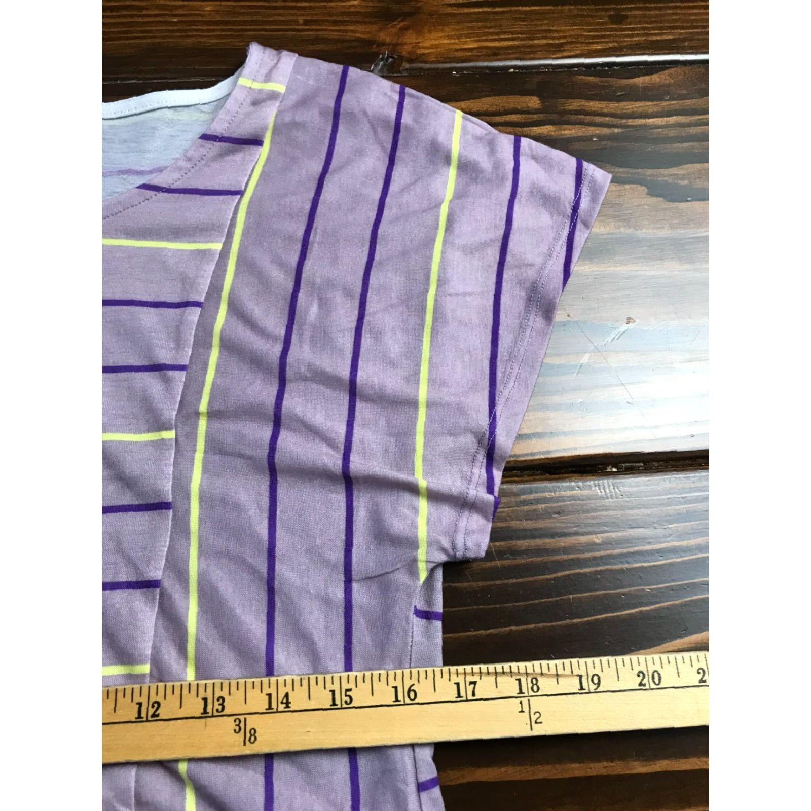 Decree Decree Shirt, Women’s Size Small, Purple, Striped, Short Sleeve, T-Shirt, Regular, Casual, Modern, gift-ready? Size S / US 4 / IT 40 - 3 Thumbnail