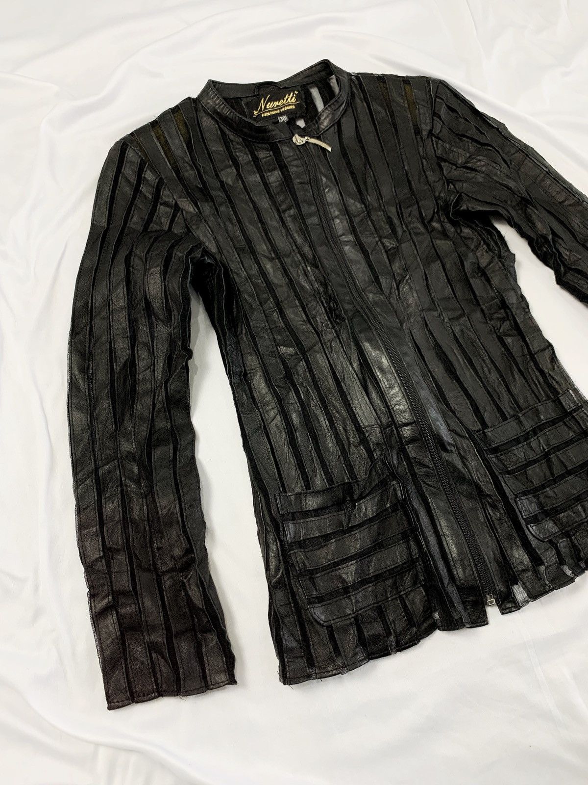 Designer 80/90s leather hybrid fishnet jackets Size S / US 4 / IT 40 - 7 Thumbnail
