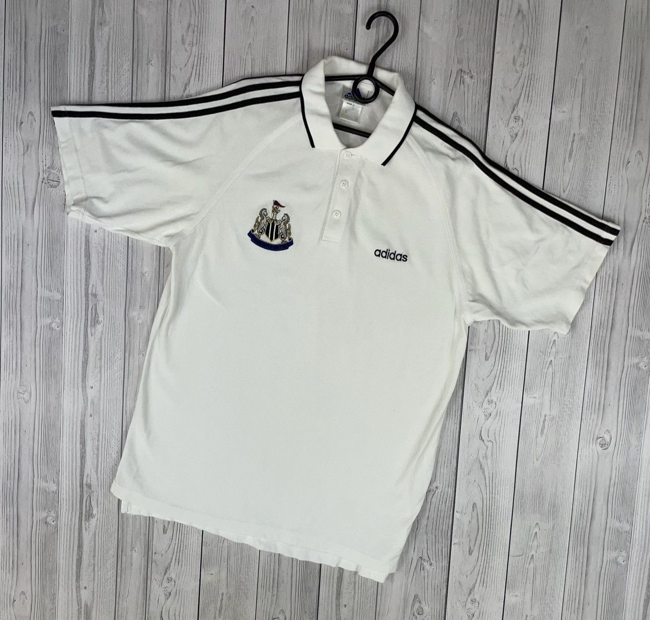Adidas Vintage adidas New Castle United soccer polo size L Size US L / EU 52-54 / 3 - 1 Thumbnail