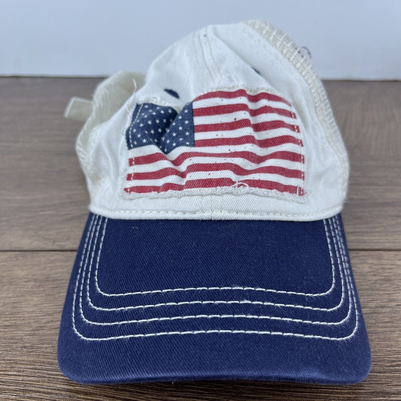 Other American Flag Hat USA White Hat Adjustable Adult Size Hat Ca Size ONE SIZE - 2 Thumbnail