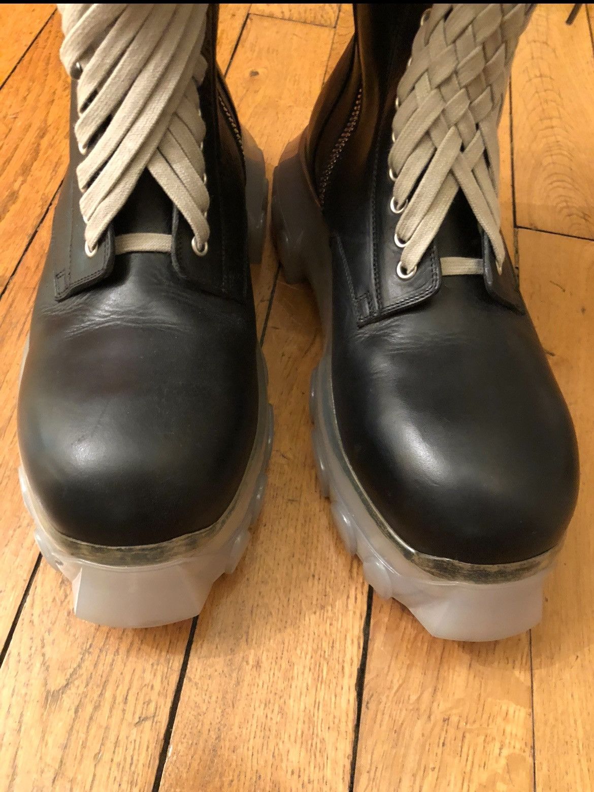 Rick Owens Mega Lace Bozo Tractor Boot Clear Sole New+Receipt Size US 10 / EU 43 - 7 Thumbnail
