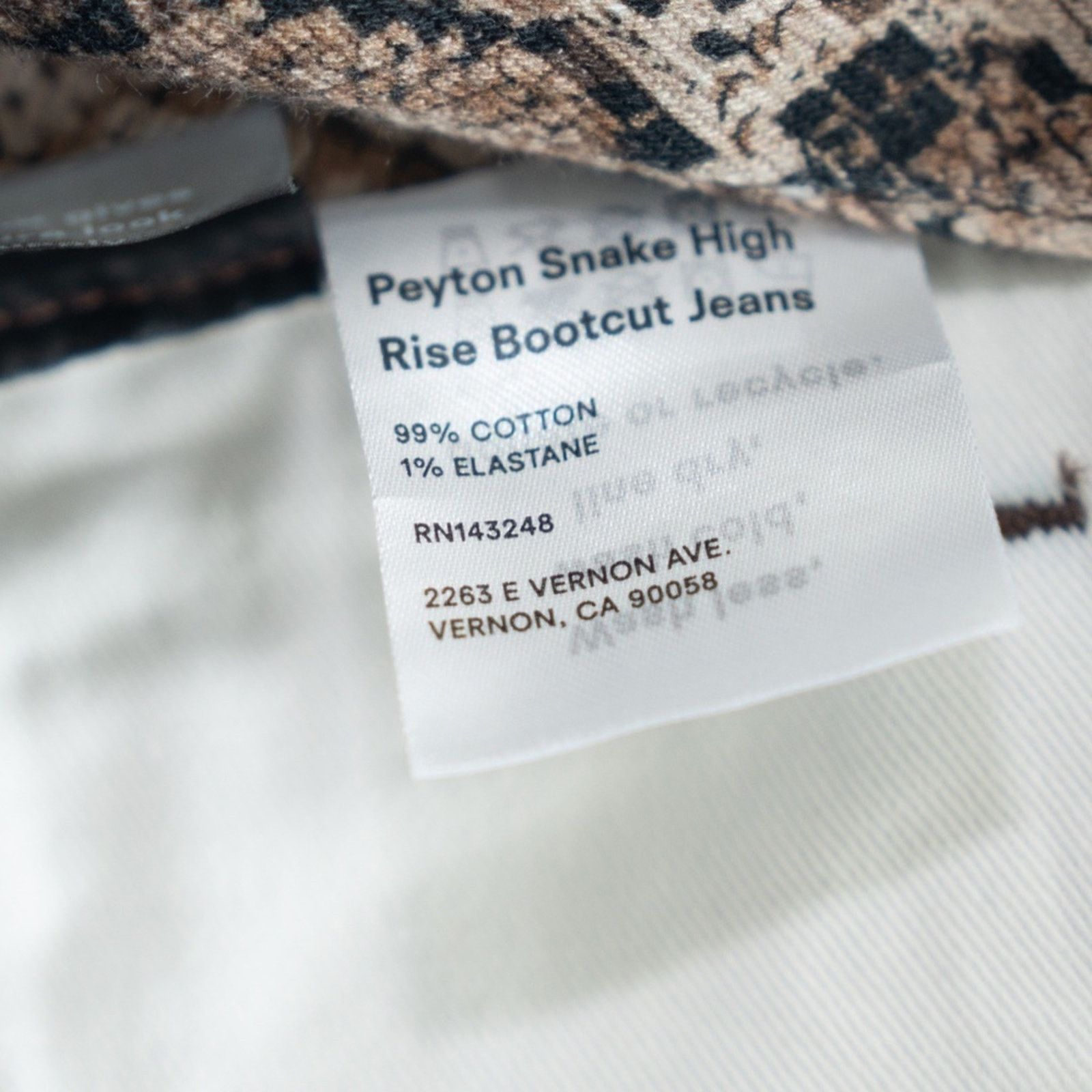 Reformation Reformation. Peyton Snake High Rise Bootcut Jeans. Size 28" / US 6 / IT 42 - 2 Thumbnail