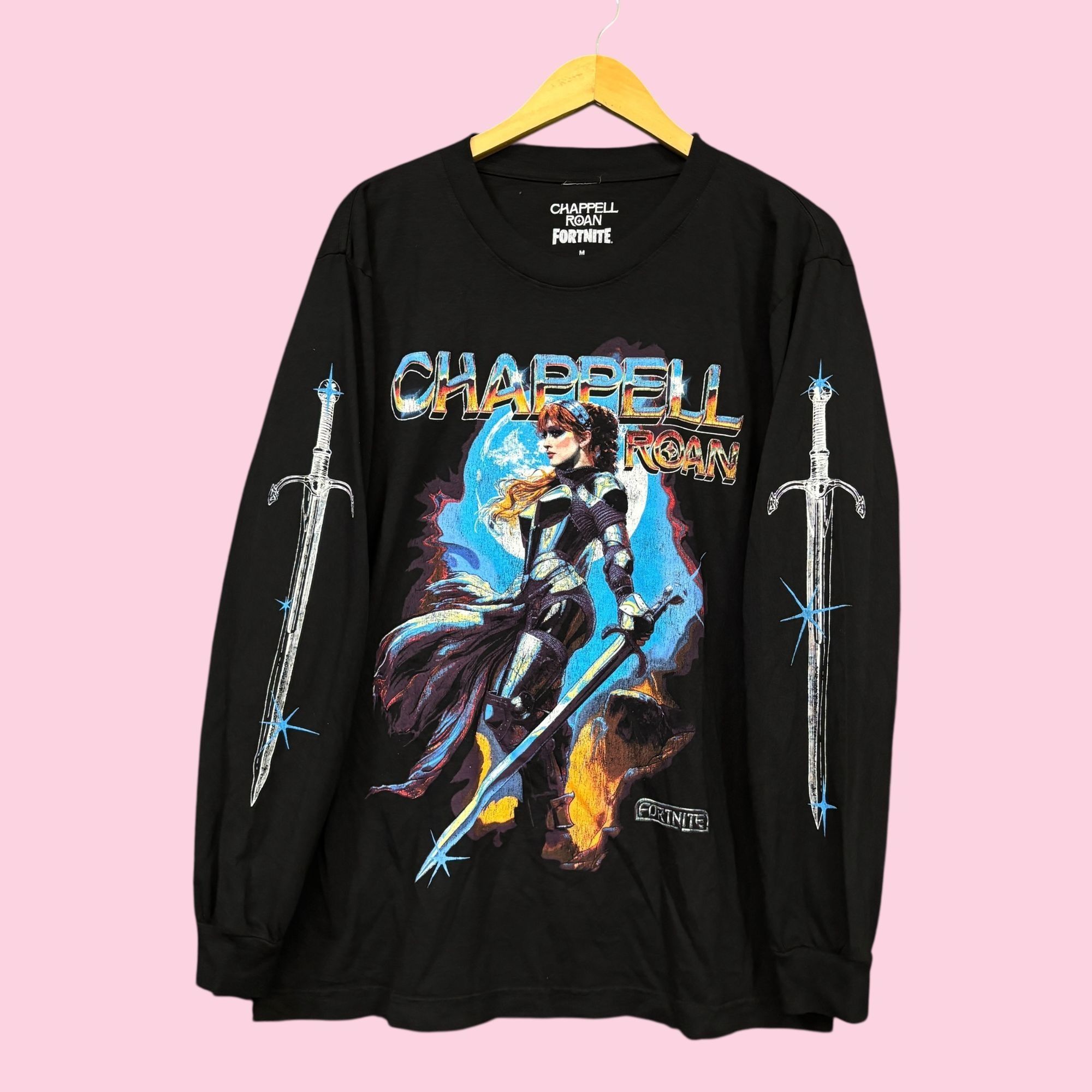 Fortnite x Chappell Roan Armed Knight Poster LS Tee M
