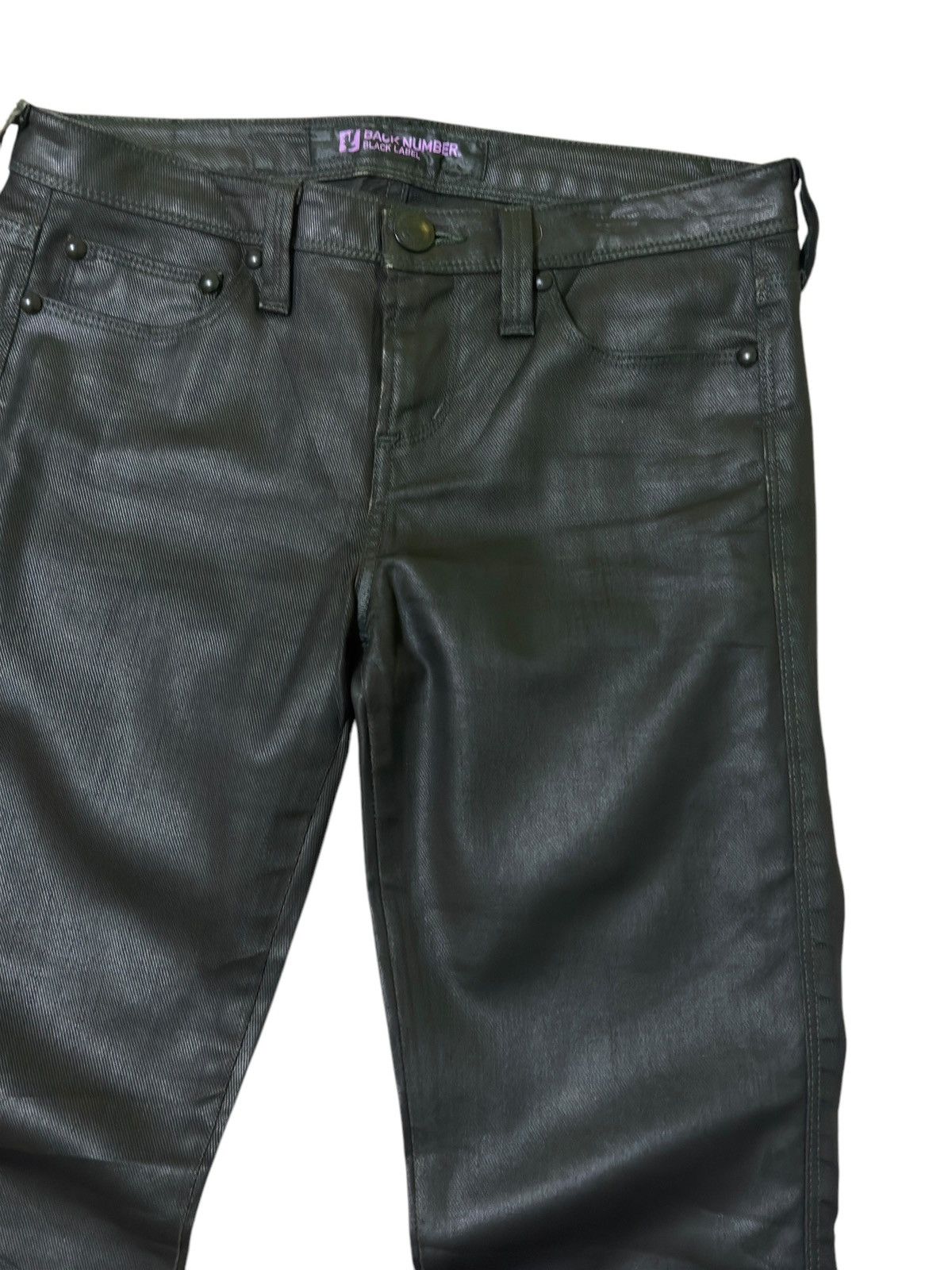 Hysteric Glamour × Japanese Brand BACK NUMBER Waxed Rick Owen's style Skinny Denim Size US 28 / EU 44 - 5 Thumbnail