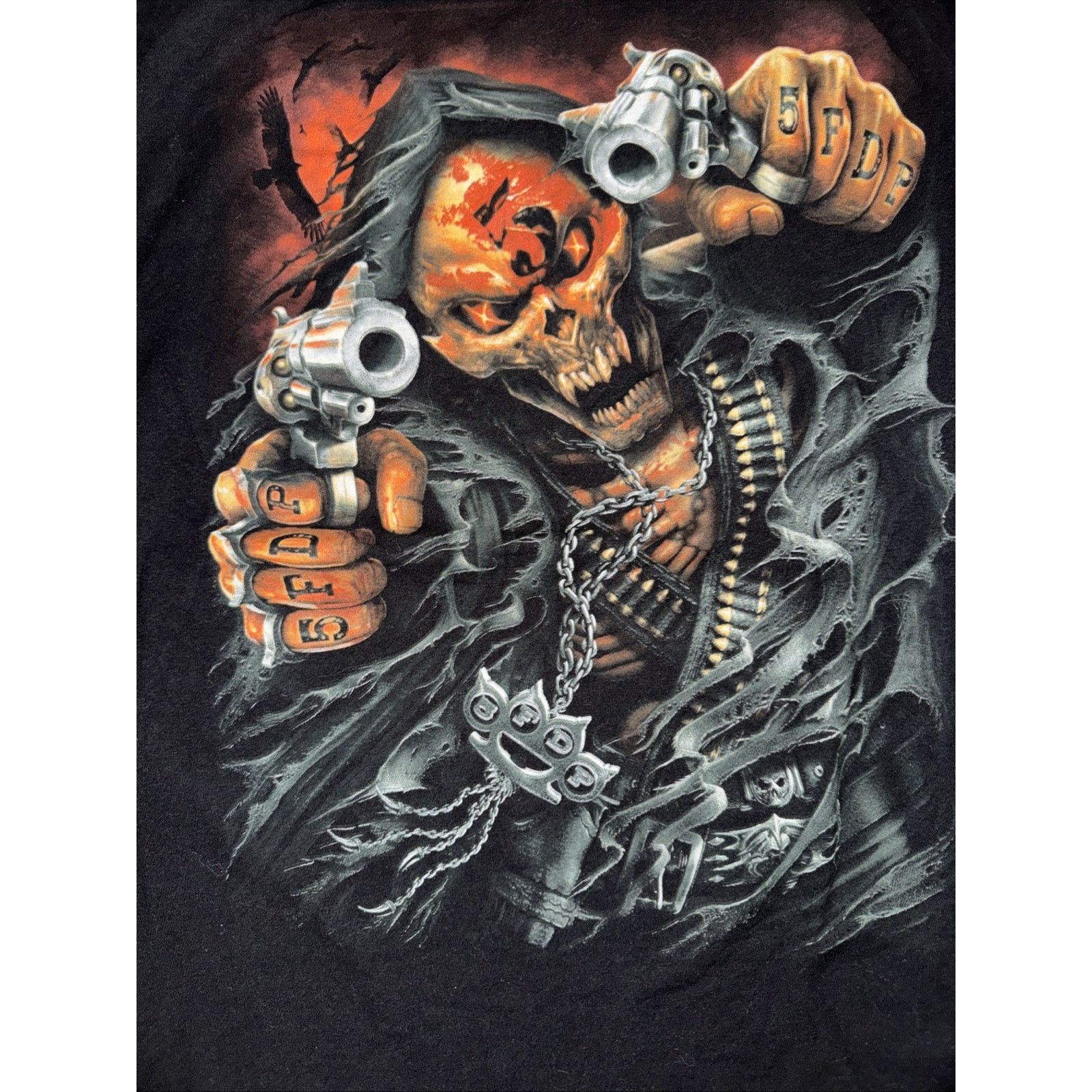 Band Tees × Vintage Finger Death Punch Band T-Shirt Men’s XL Black Heavy Metal Size US XL / EU 56 / 4 - 2 Thumbnail