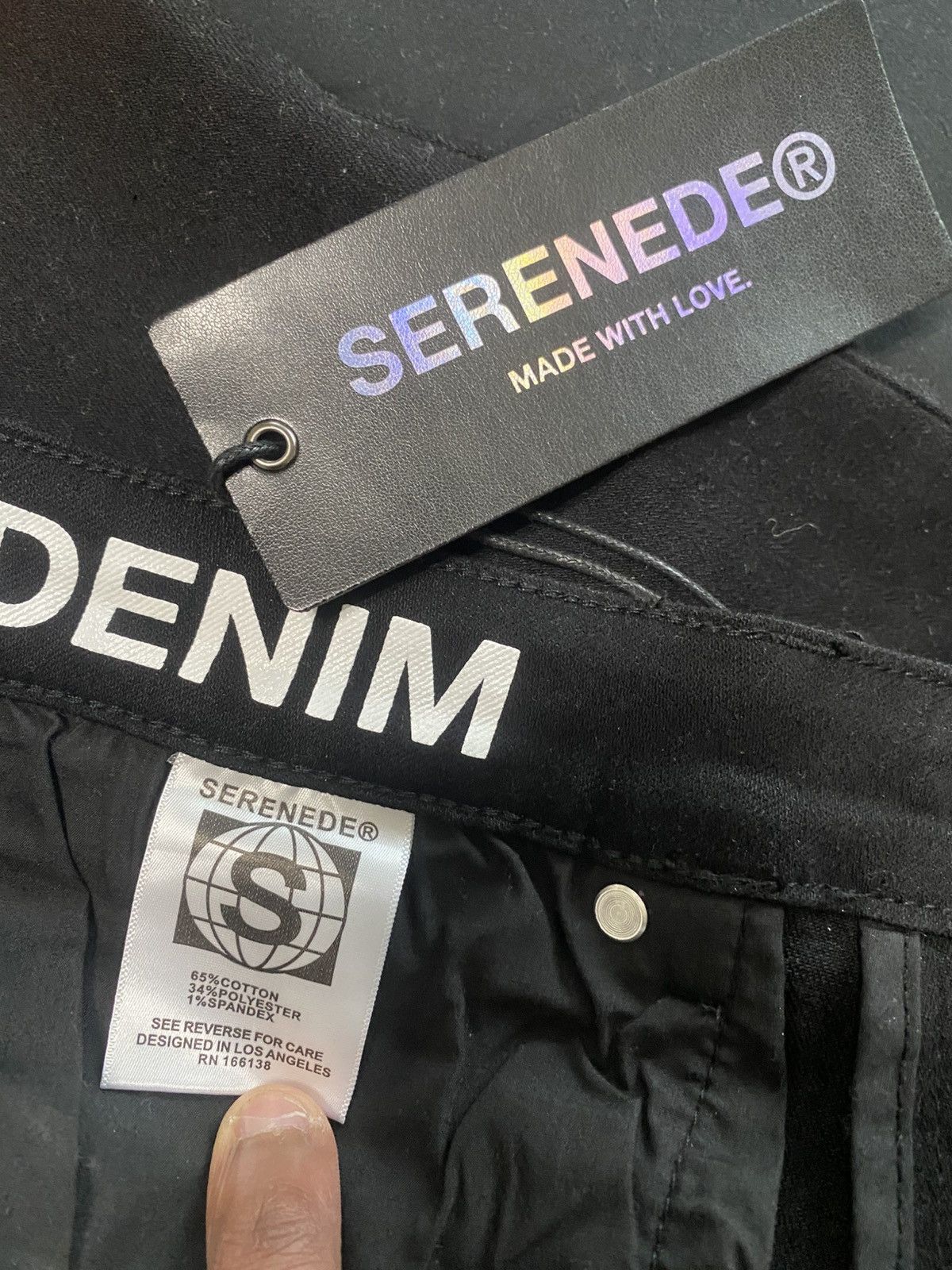 SERENEDE SEREDENE BLACK JEANS Size US 32 / EU 48 - 4 Thumbnail