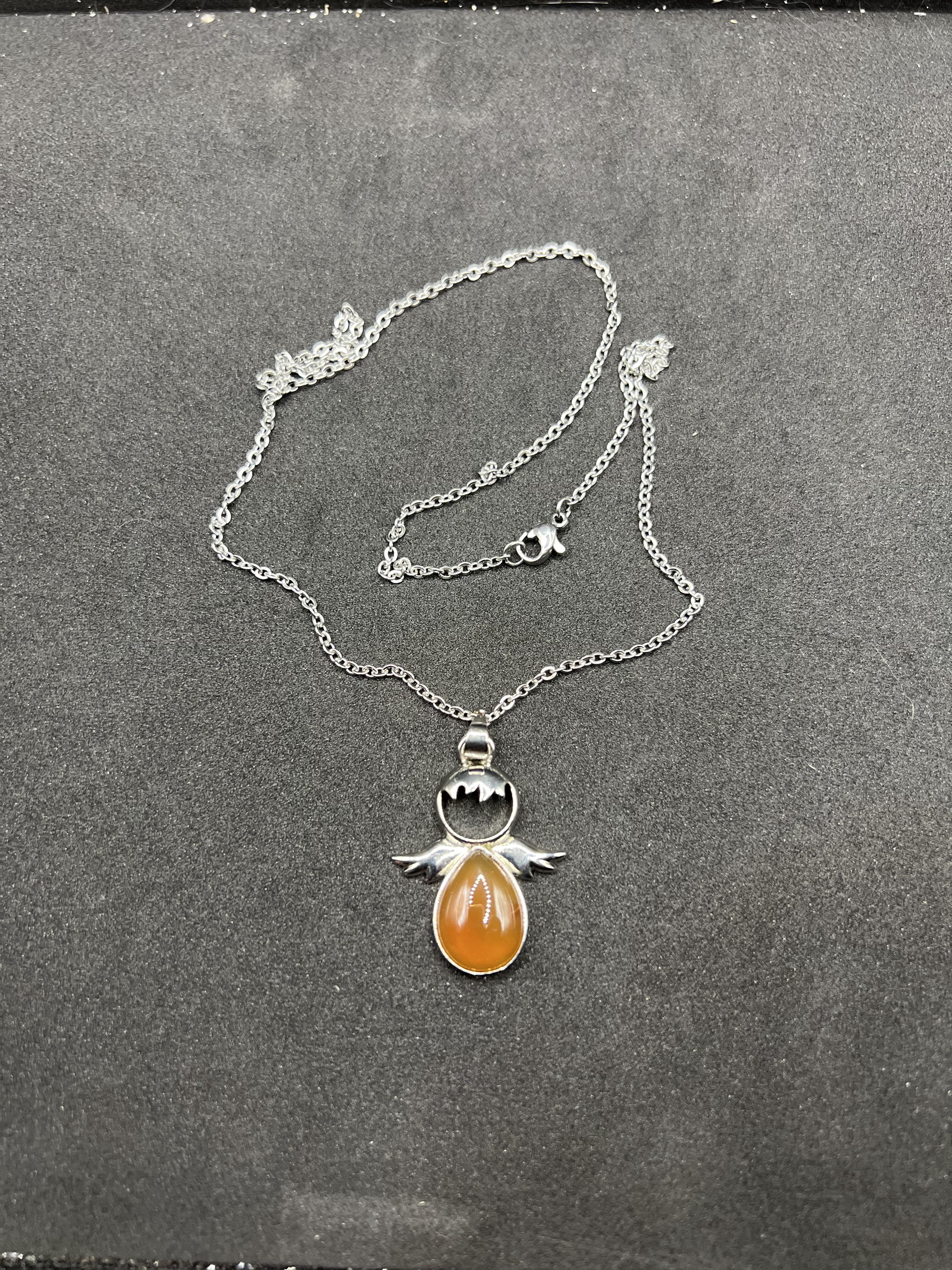 Handmade Angel Stainless Steel Chain Necklace Size ONE SIZE - 4 Thumbnail