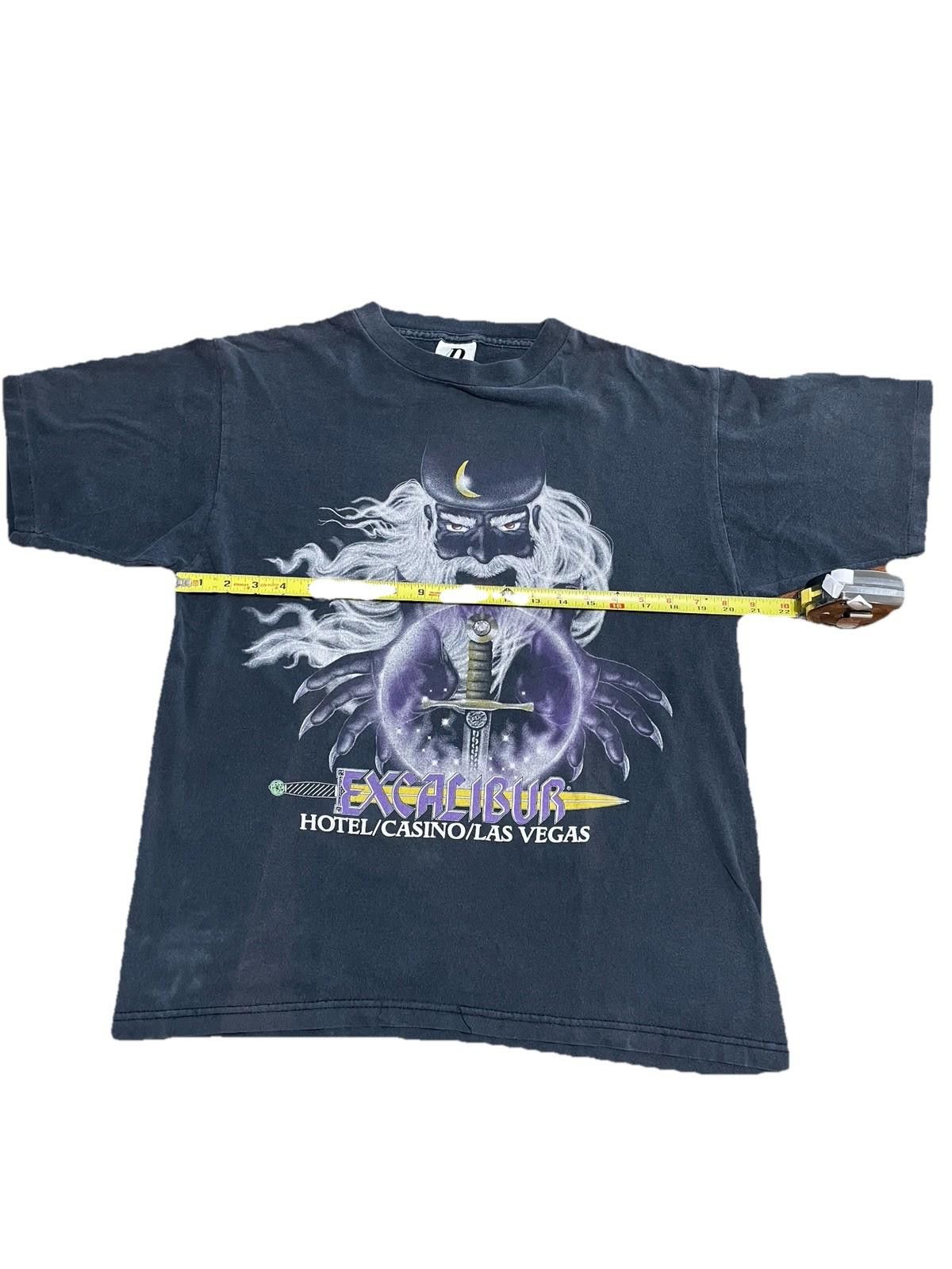 Designer Vtg 90s Excalibur Las Vegas Large T Shirt Thrashed Biker Size US L / EU 52-54 / 3 - 2 Thumbnail