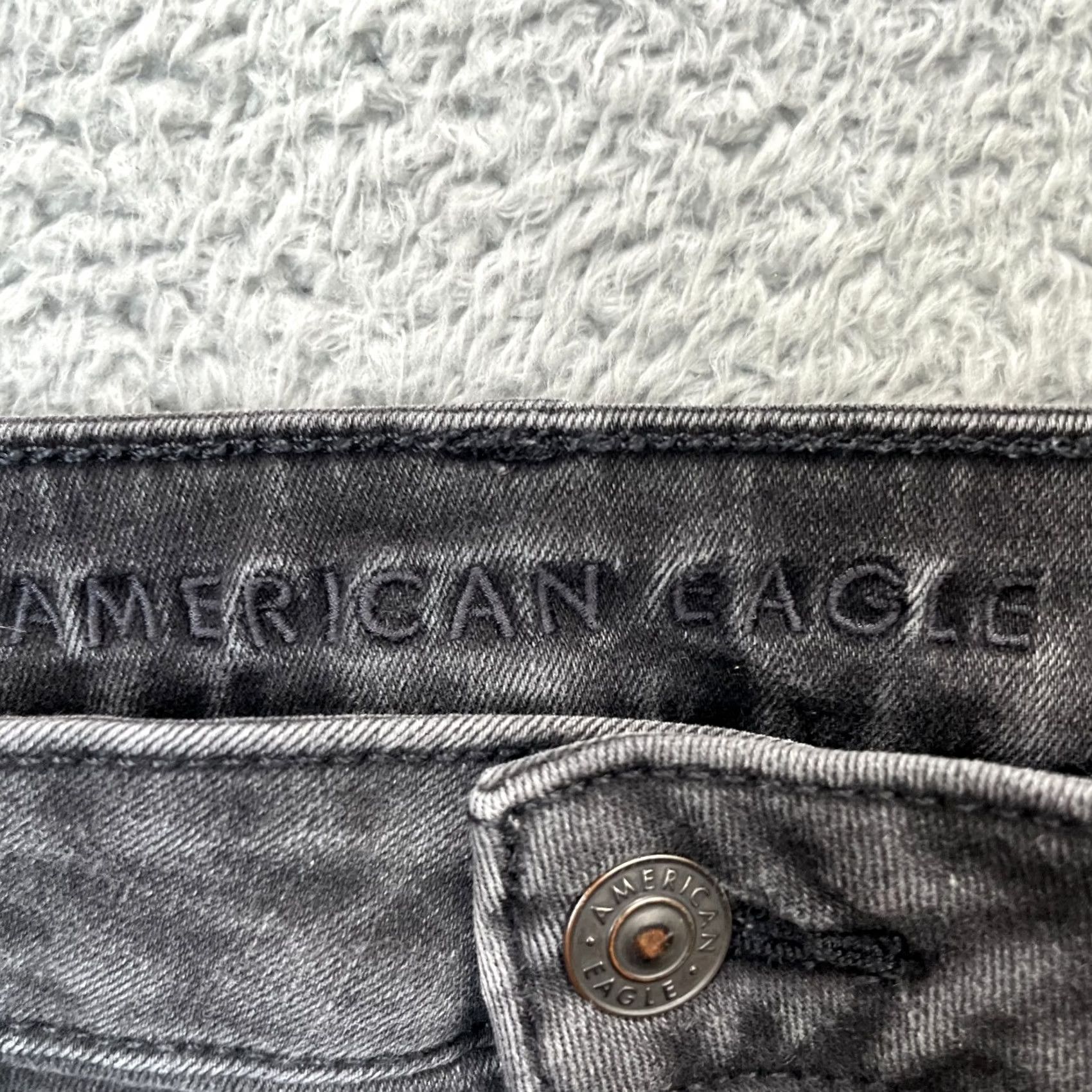 American Eagle Outfitters VINTAGE American Eagle Outfitters Jeans Womens 14 Tall Black Denim Straight Leg Dark Denim Jeans Size 24" / US 00 / IT 34 - 3 Thumbnail