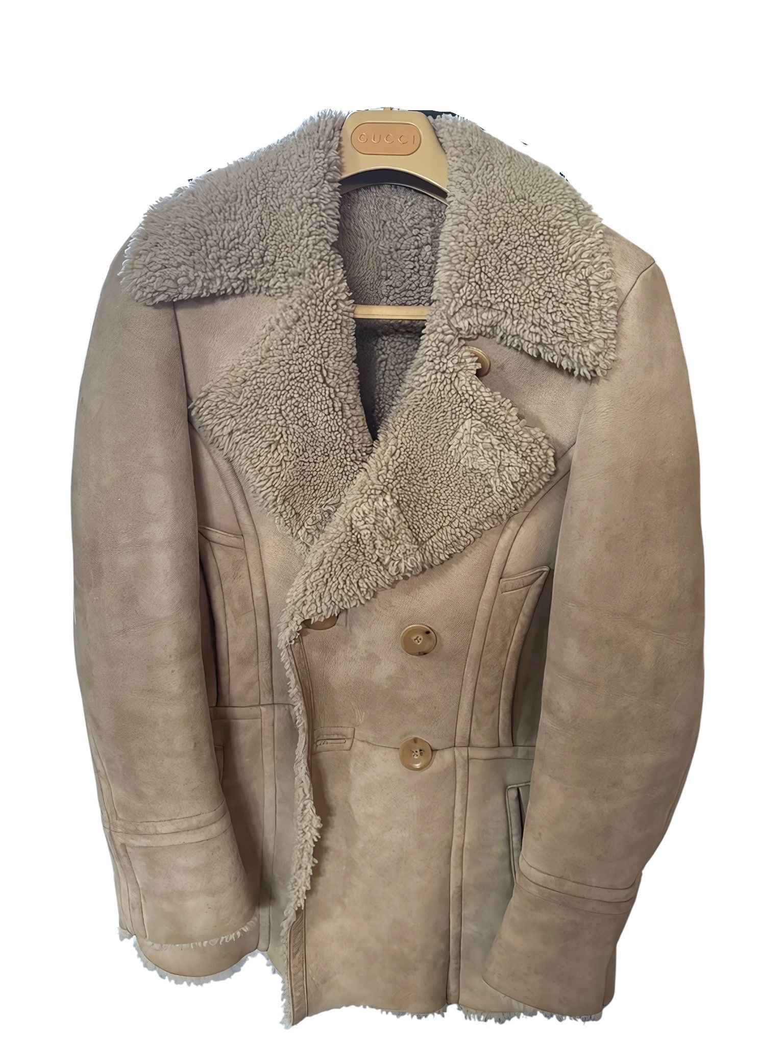 Gucci F/W 2002 SHEARLING SUEDE LEATHER COAT BY TOM FORD Size US S / EU 44-46 / 1 - 1 Thumbnail