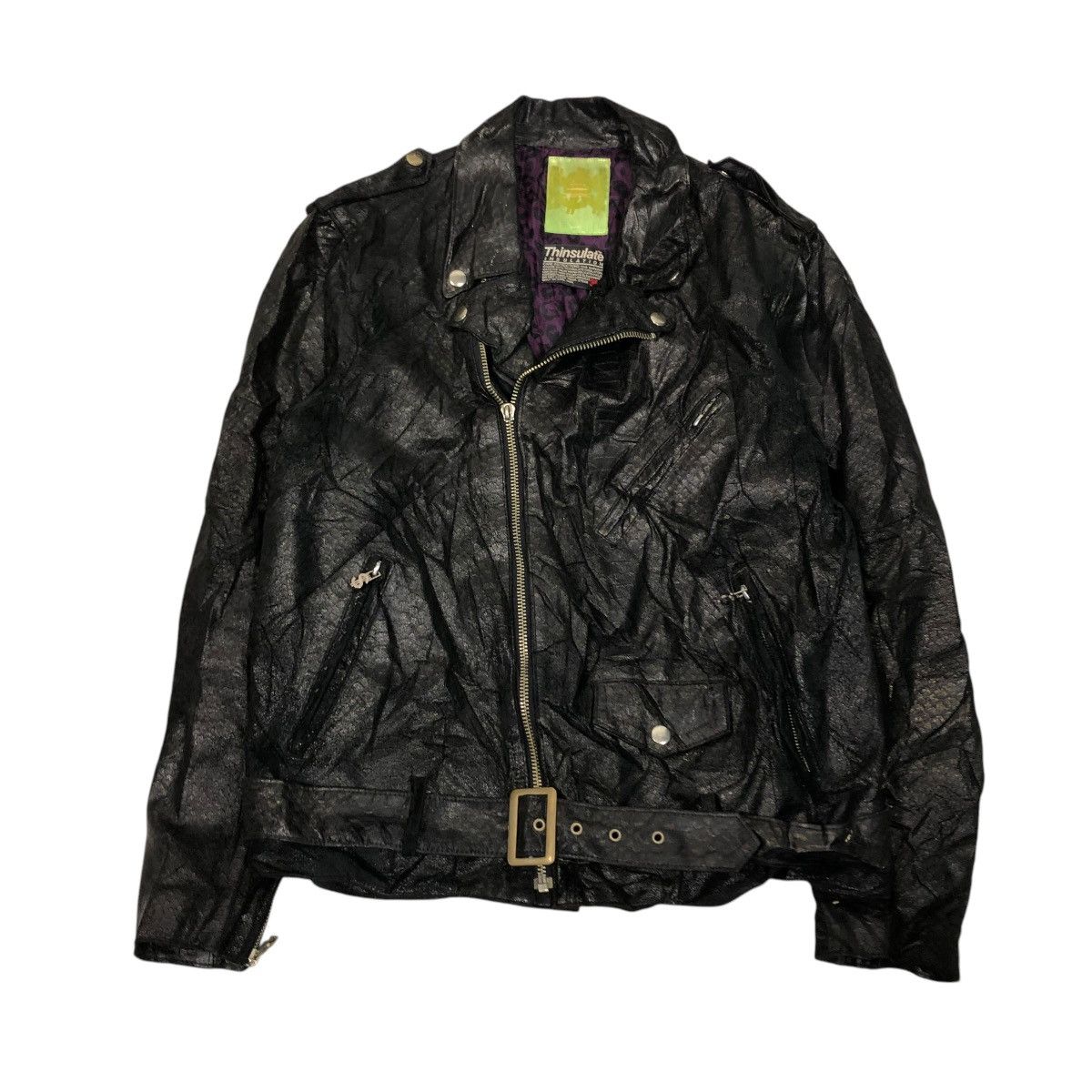 Japanese Brand 🔥VINTAGE BIKER LEATHER JACKET SWAGGER DOUBLE COLLAR Size US M / EU 48-50 / 2 - 1 Thumbnail