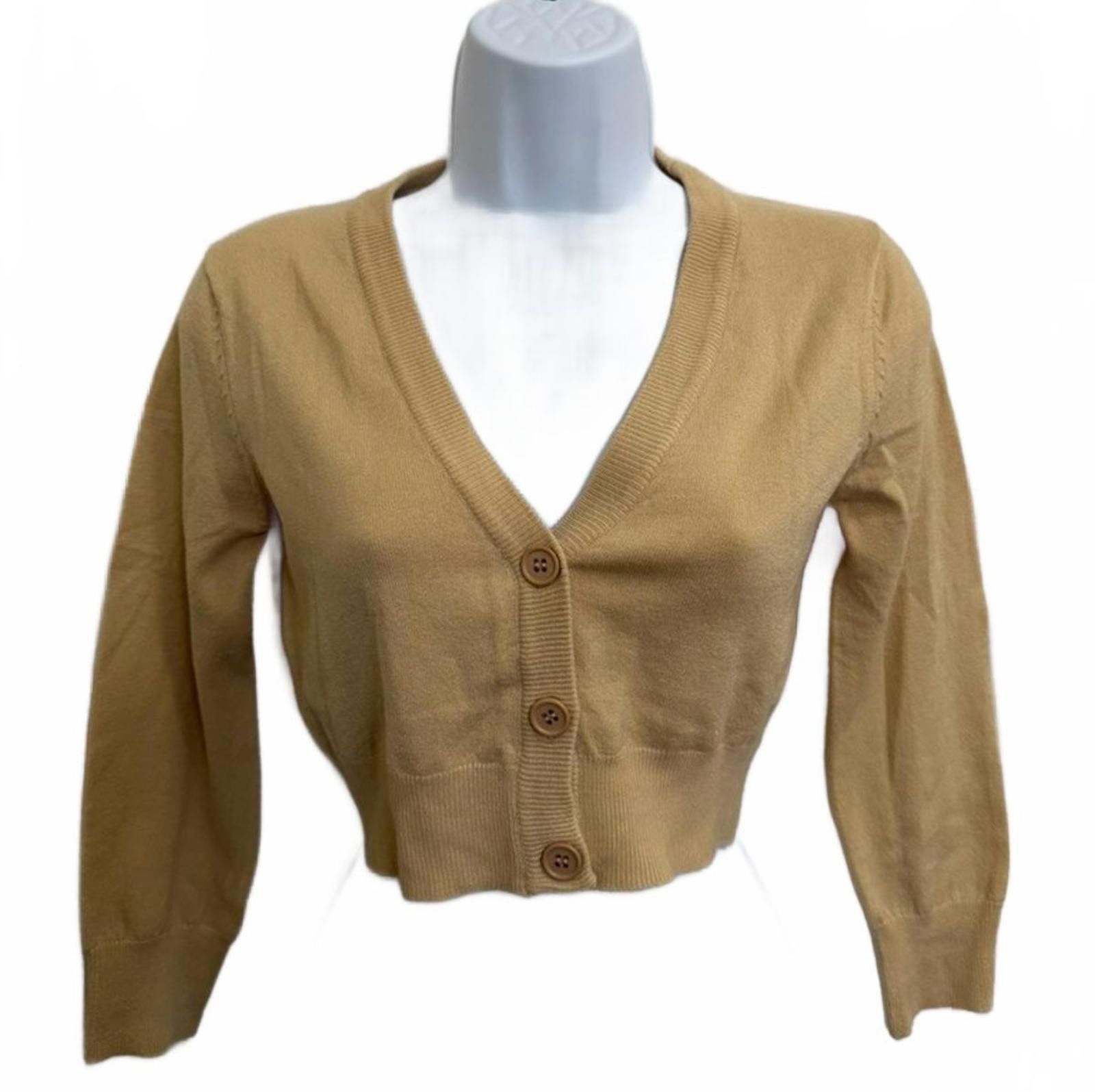 Other FIT APPAREL Cropped Cardigan in Beige (MEDIUM) Size M / US 6-8 / IT 42-44 - 1 Thumbnail