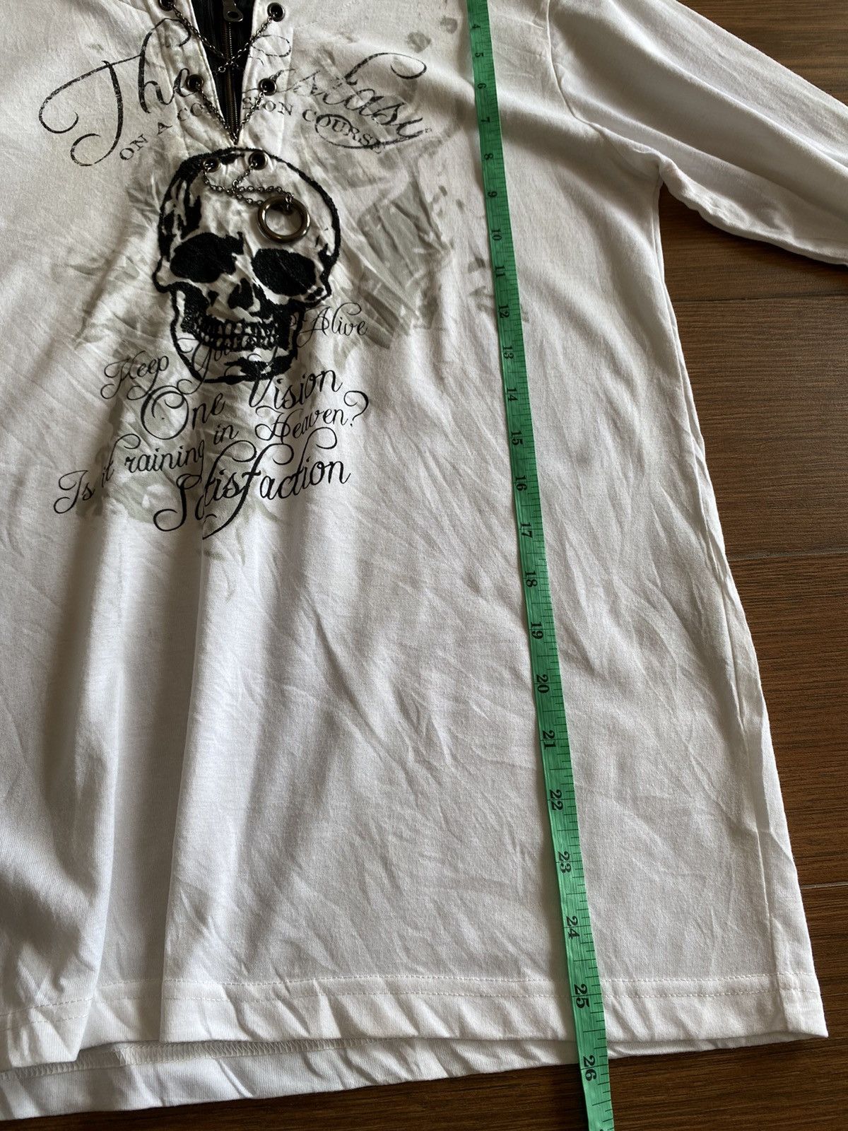Hysteric Glamour Vintage y2k Spinash Double Layers Skull Necklace Long Shirt Size US L / EU 52-54 / 3 - 6 Thumbnail