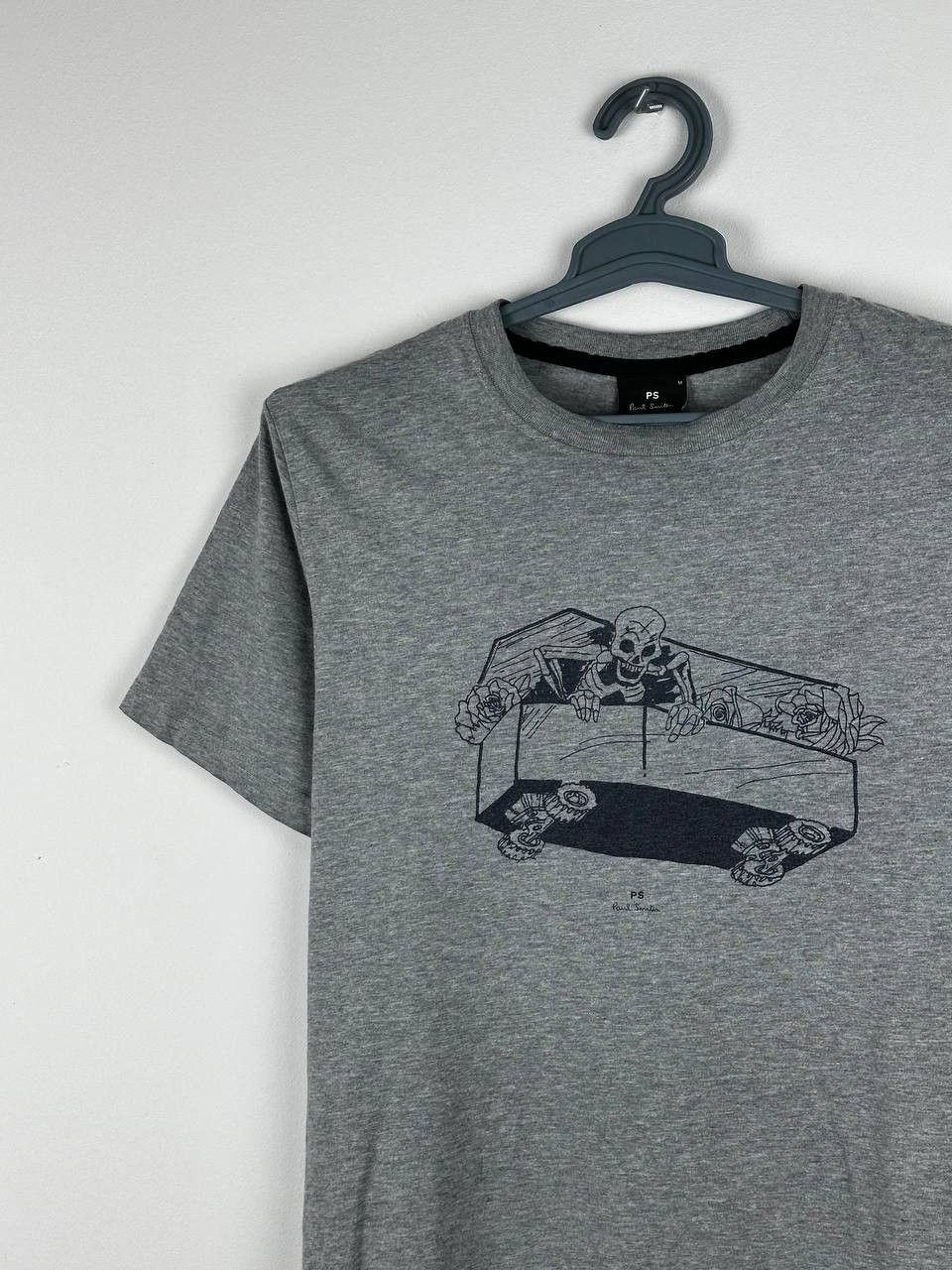 Designer × Paul Smith Paul Smith Graphic Print Skeleton Skull GreY T Shirt Size US M / EU 48-50 / 2 - 3 Thumbnail
