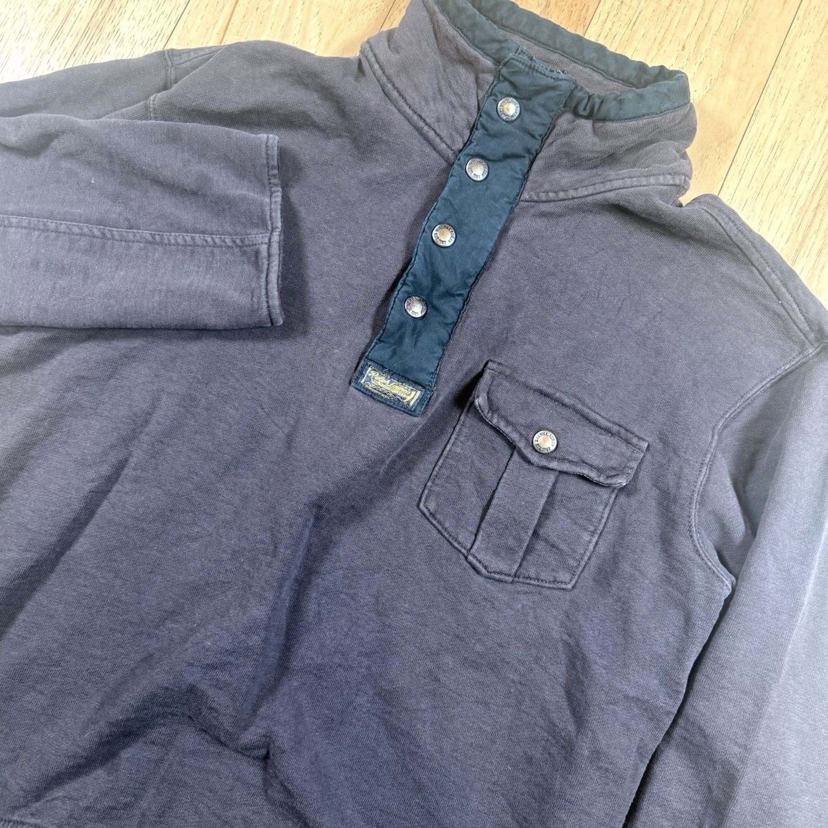Polo Ralph Lauren VINTAGE Polo Ralph Lauren Sweatshirt Quarte r Button Mock Jacket Brown Mens M Size US M / EU 48-50 / 2 - 2 Thumbnail