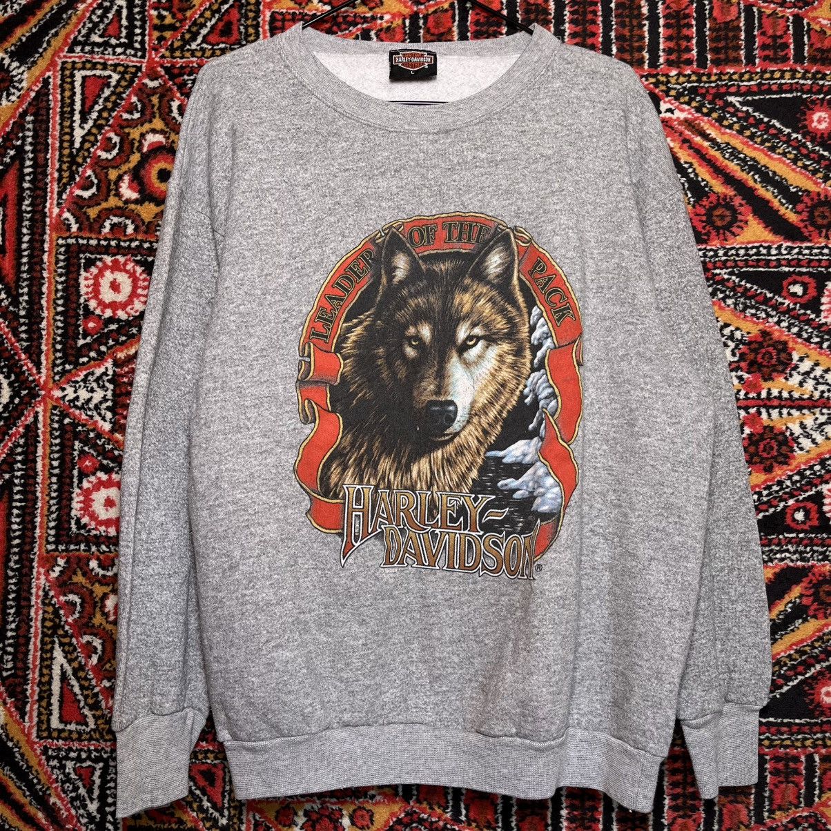 Vintage Vintage 1991 Streetwear 3D Print Harley Davidson Sweatshirt Size US L / EU 52-54 / 3 - 2 Thumbnail