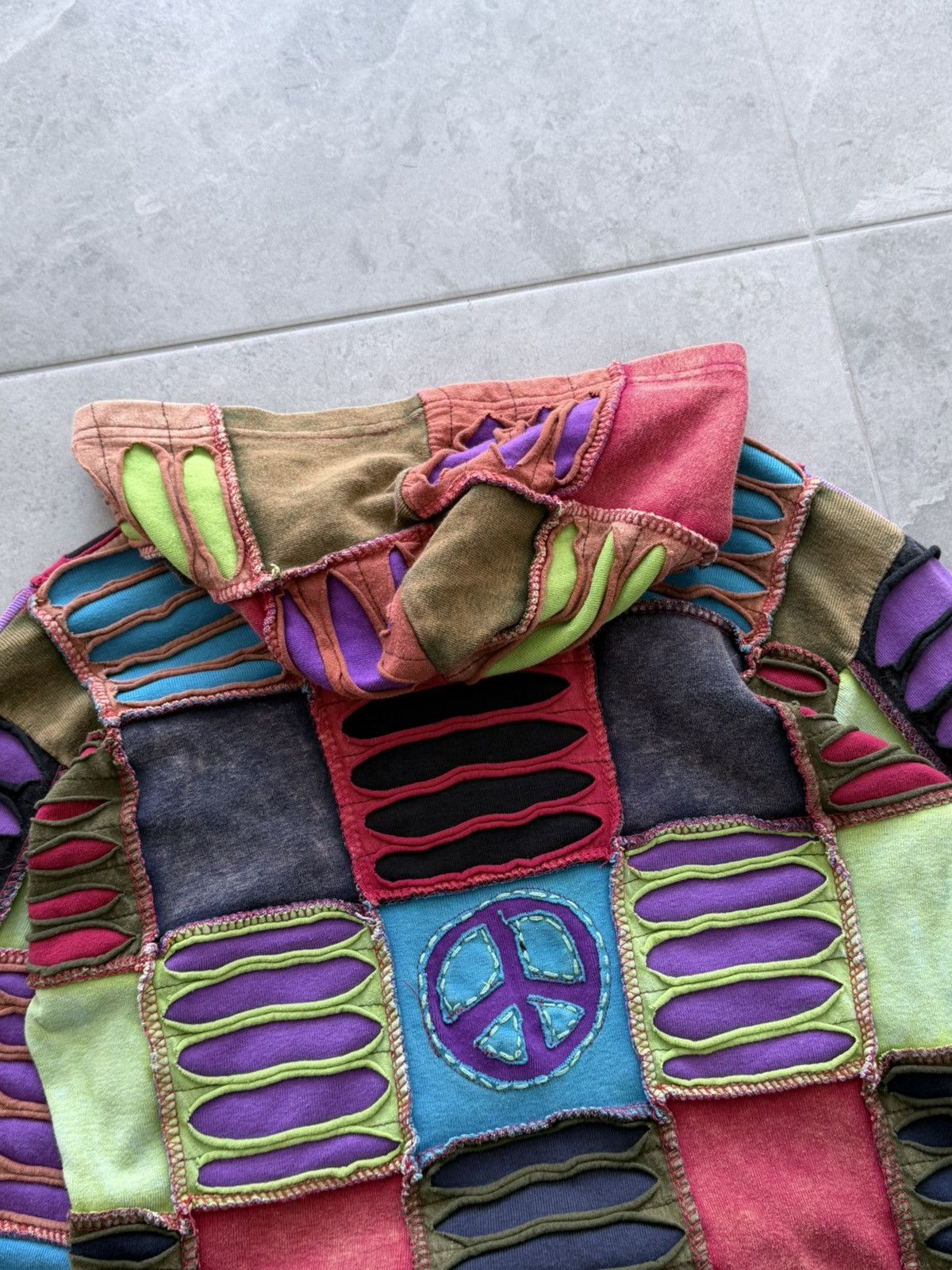 Hysteric Glamour Vintage Y2K Hysteric Glamour Patchwork Zip Hoodie Size S / US 4 / IT 40 - 8 Thumbnail