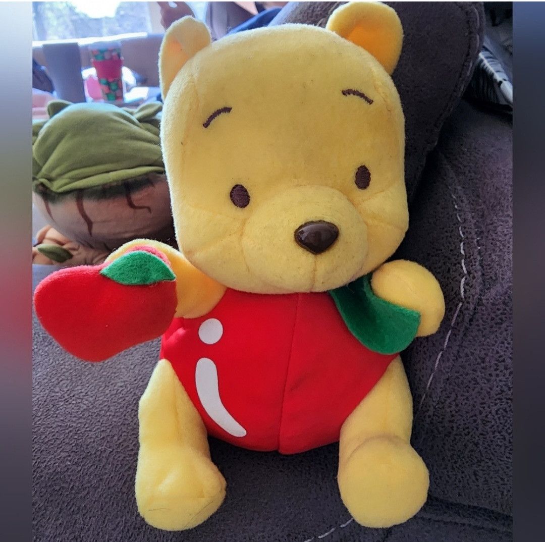 Disney Disney Baby Winnie The Pooh Apple Red Costume Bean Plush 7" Size ONE SIZE - 1 Thumbnail