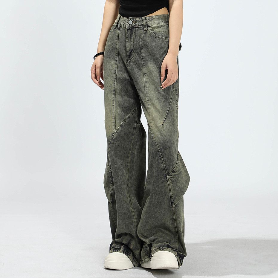 Vintage Baggy Jeans Patchwork Designer