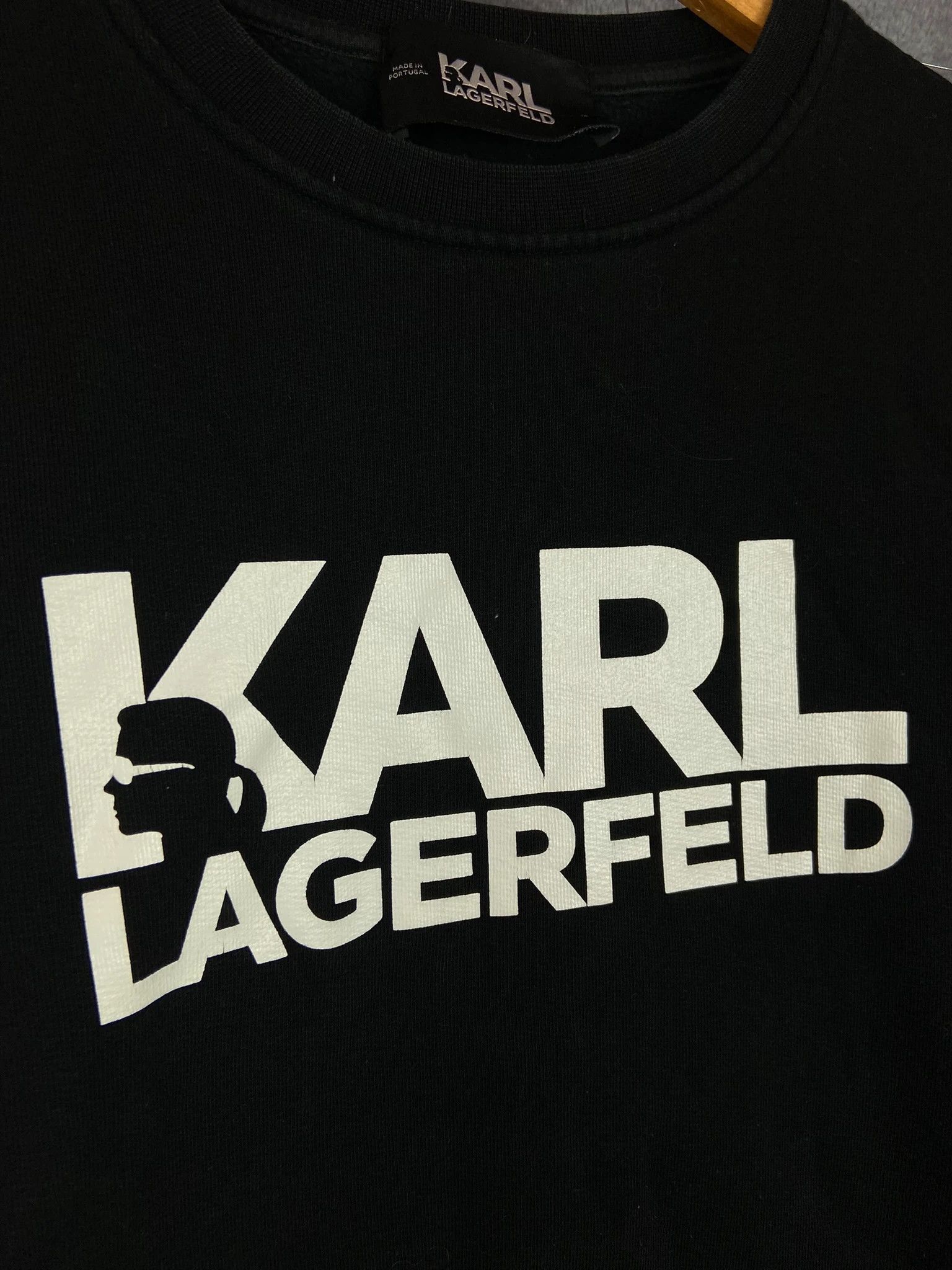 Karl Lagerfeld Crewneck Karl Lagerfeld black big logo spellout high end M Size US M / EU 48-50 / 2 - 2 Thumbnail