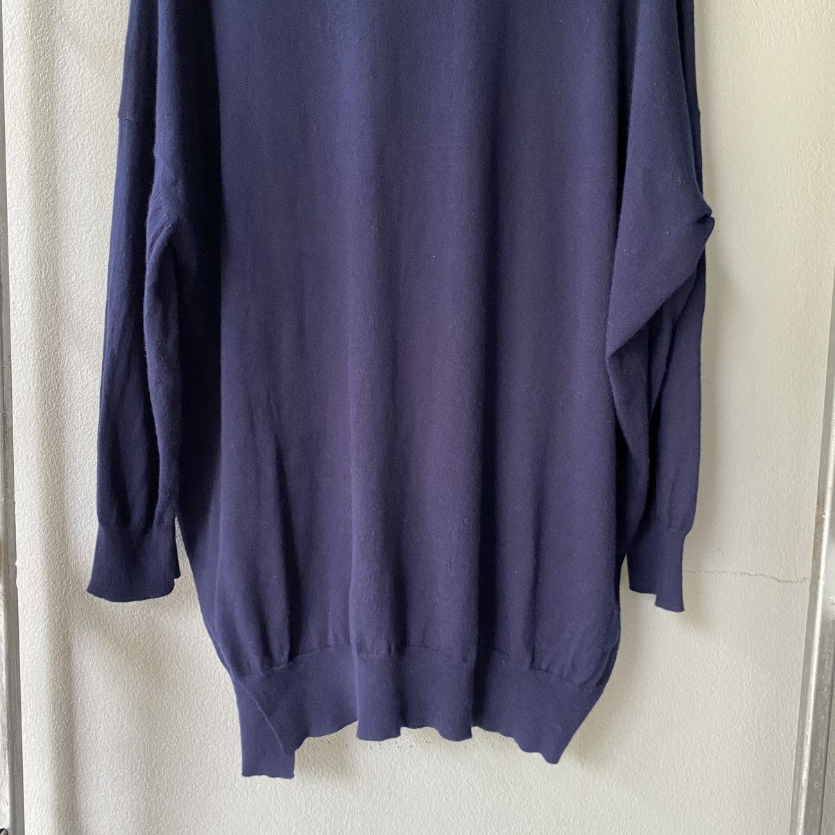 Zucca Zucca Navy Blue V-Neck Knit Sweater Size M / US 6-8 / IT 42-44 - 9 Thumbnail