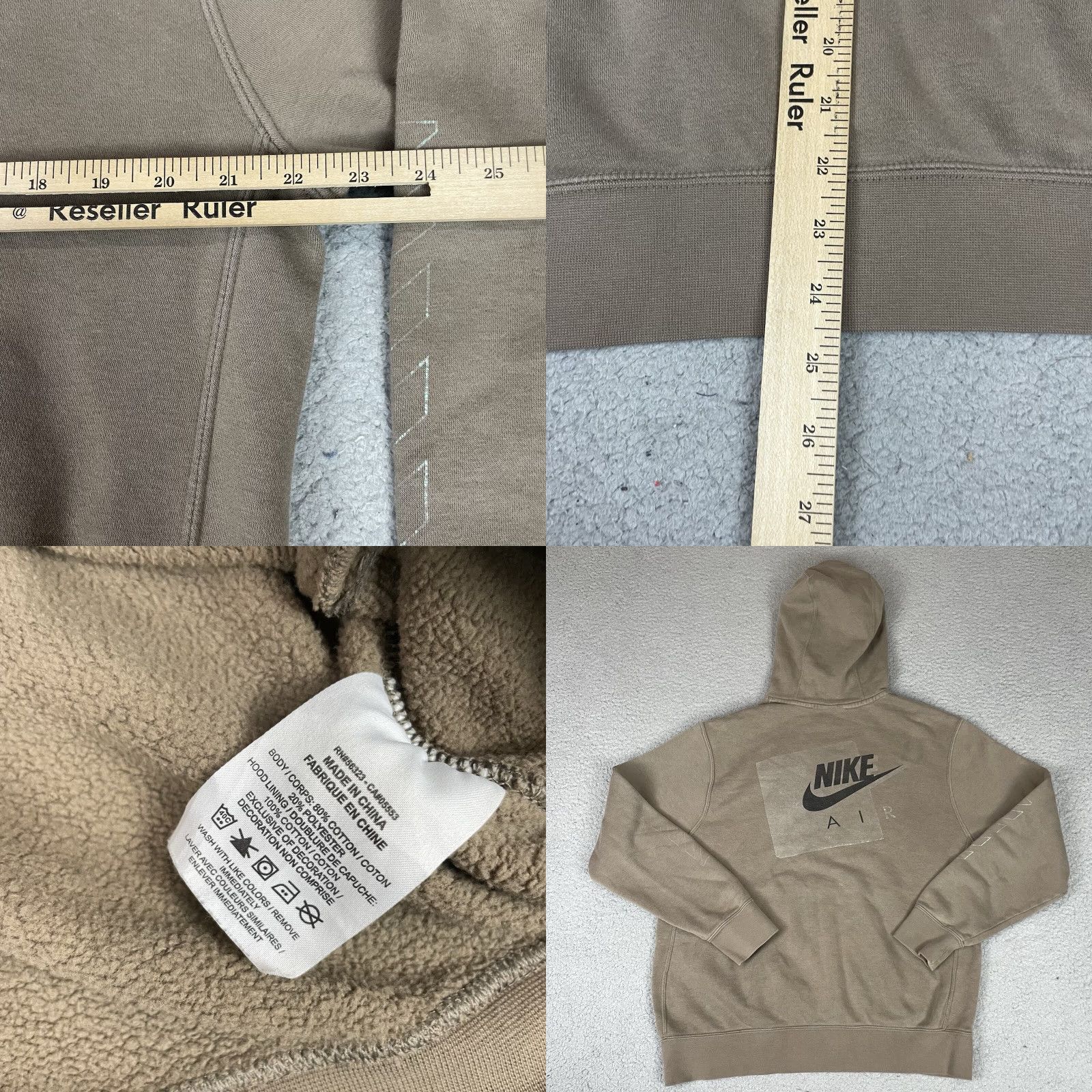Nike VINTAGE Nike Hoodie Mens M Brown Sweatshirt Long Sleeve Pullover Hooded Graphic Print Swoosh Logo Size US M / EU 48-50 / 2 - 8 Thumbnail