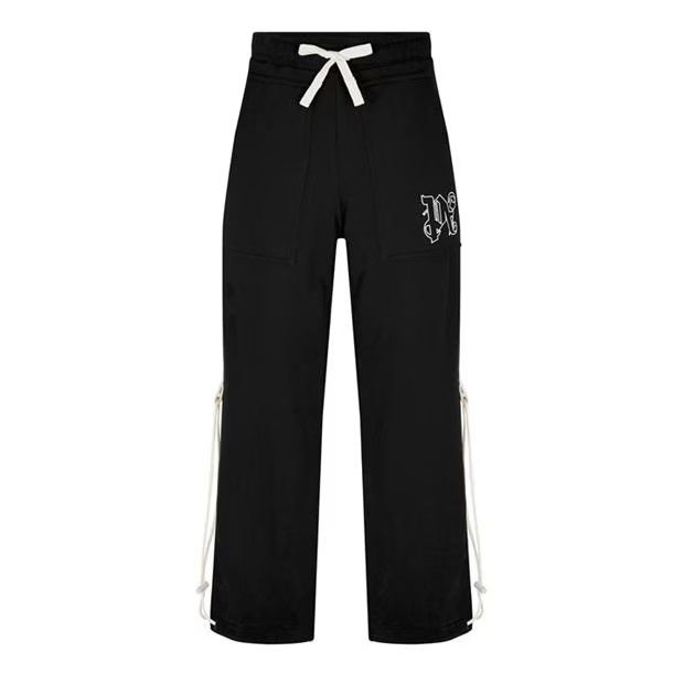 image of Palm Angels O1G2R1Mq0524 Joggers In Black & White in Black/White, Men's (Size 30)