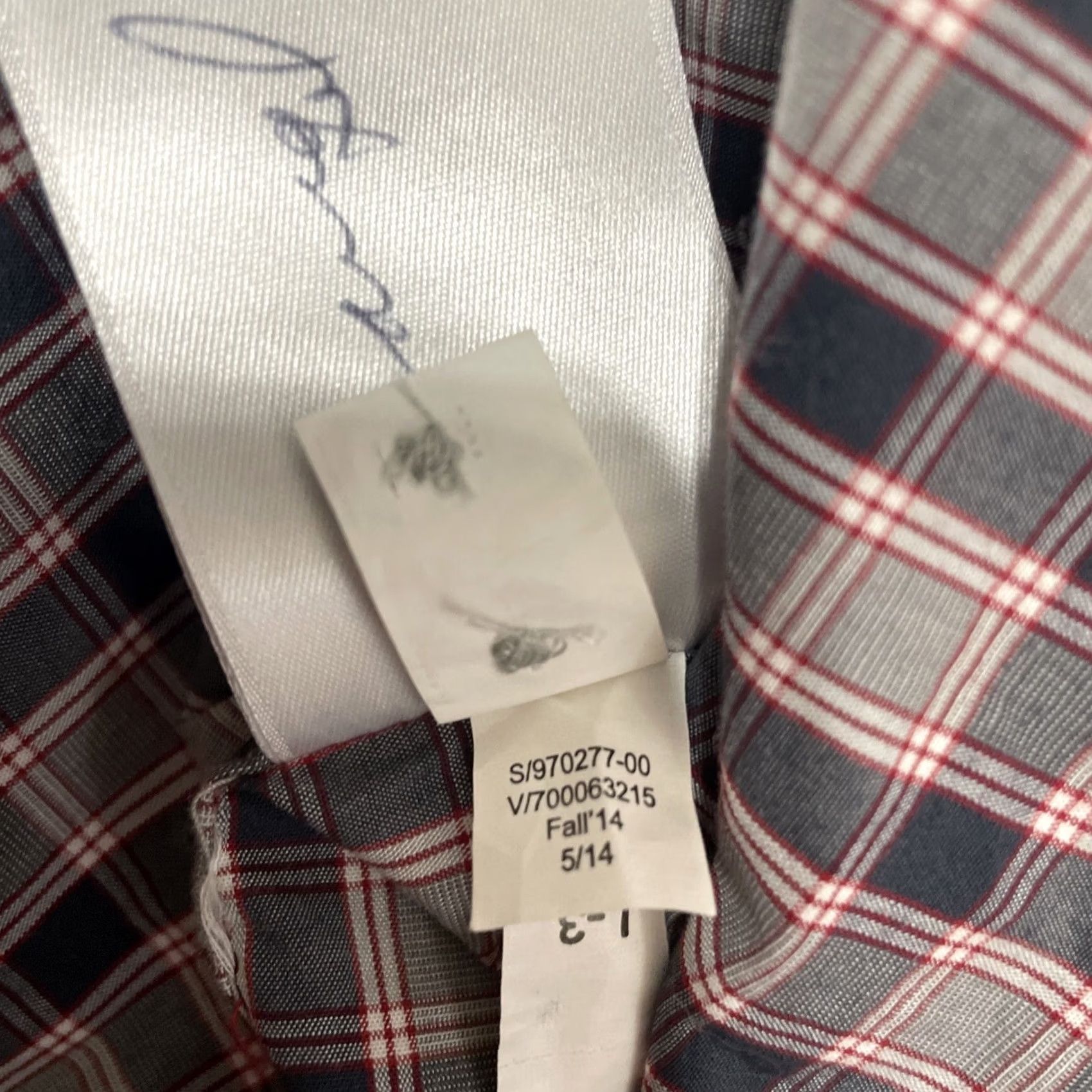 Banana Republic VINTAGE Banana Republic Button Shirt Men 2XL Slim Fit Plaid Shirt, Gray Red, Long Sleeve, Button-Up, Classic, 2014, Casual, Business, 2XL Mens Size US XXL / EU 58 / 5 - 7 Thumbnail