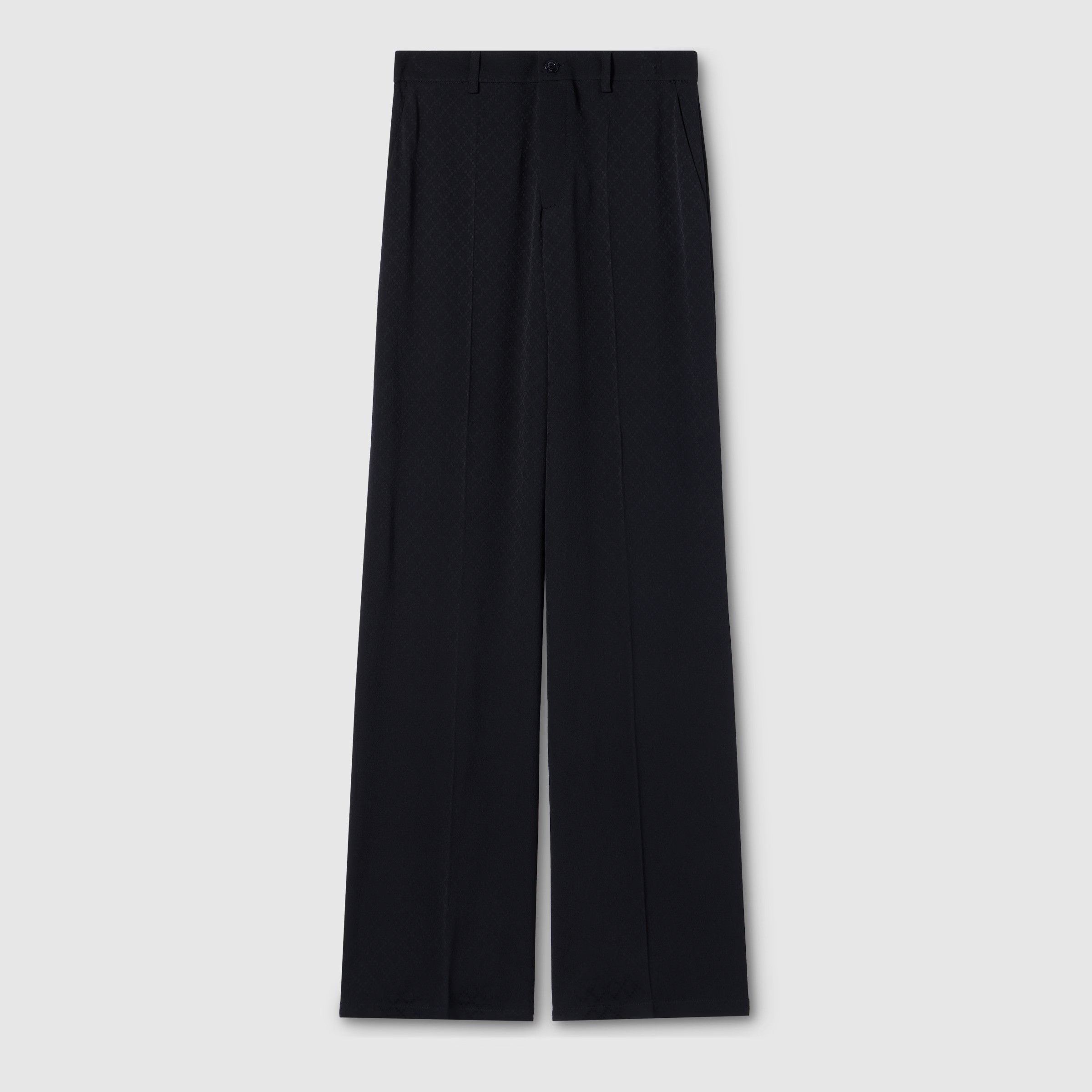 Gucci Gucci Black Flared Wool Silk Blend Pants | Grailed
