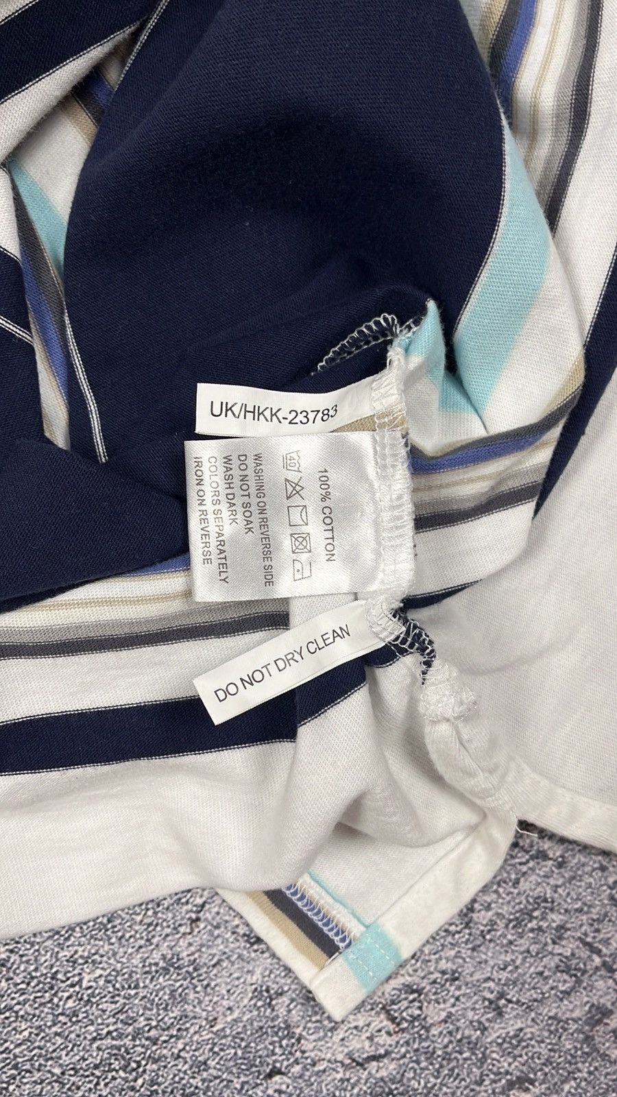 Vintage × Yves Saint Laurent Yves Saint Laurent YSL Paris Blue Striped Polo T Shirt Tee Size US M / EU 48-50 / 2 - 6 Thumbnail