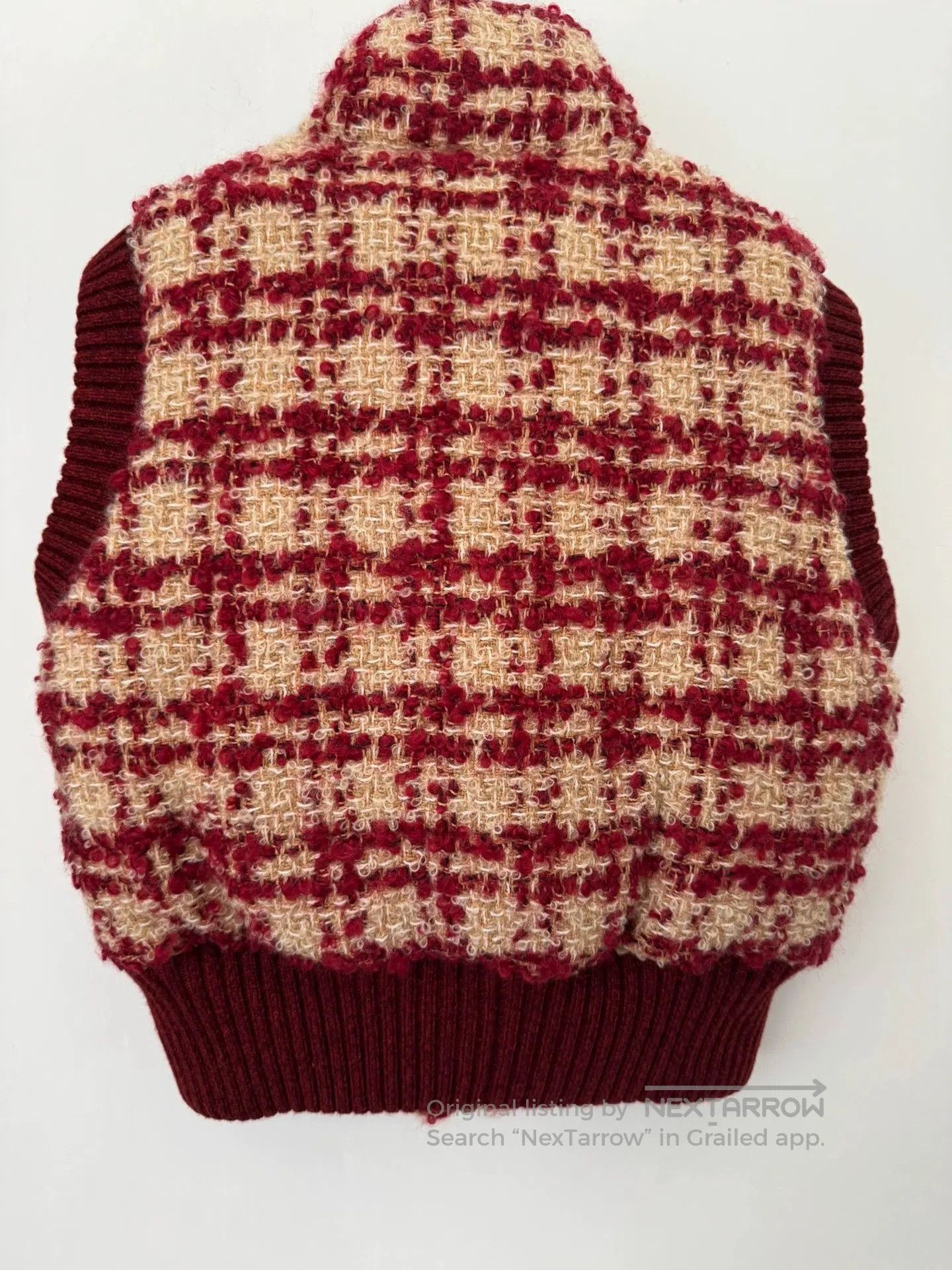 Chanel Chanel Red Plaid Tweed Vest Coat. Size US S / EU 44-46 / 1 - 2 Thumbnail