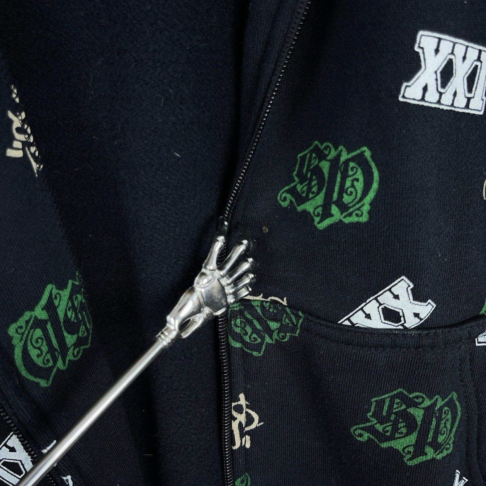 Southpole Vtg Southpole Hoodie AOP Zip Up Sweatshirt XS Skatercore Size US XS / EU 42 / 0 - 7 Thumbnail