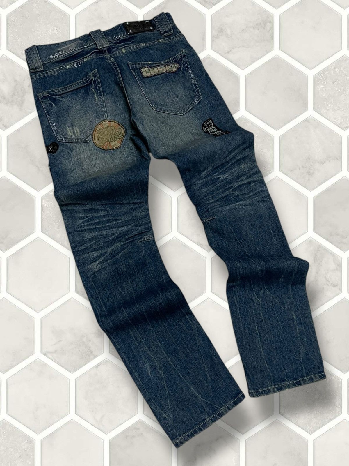 Hysteric Glamour Vintage Authentic Designer Bullet Noise Patchwork Denim Size US 30 / EU 46 - 12 Thumbnail