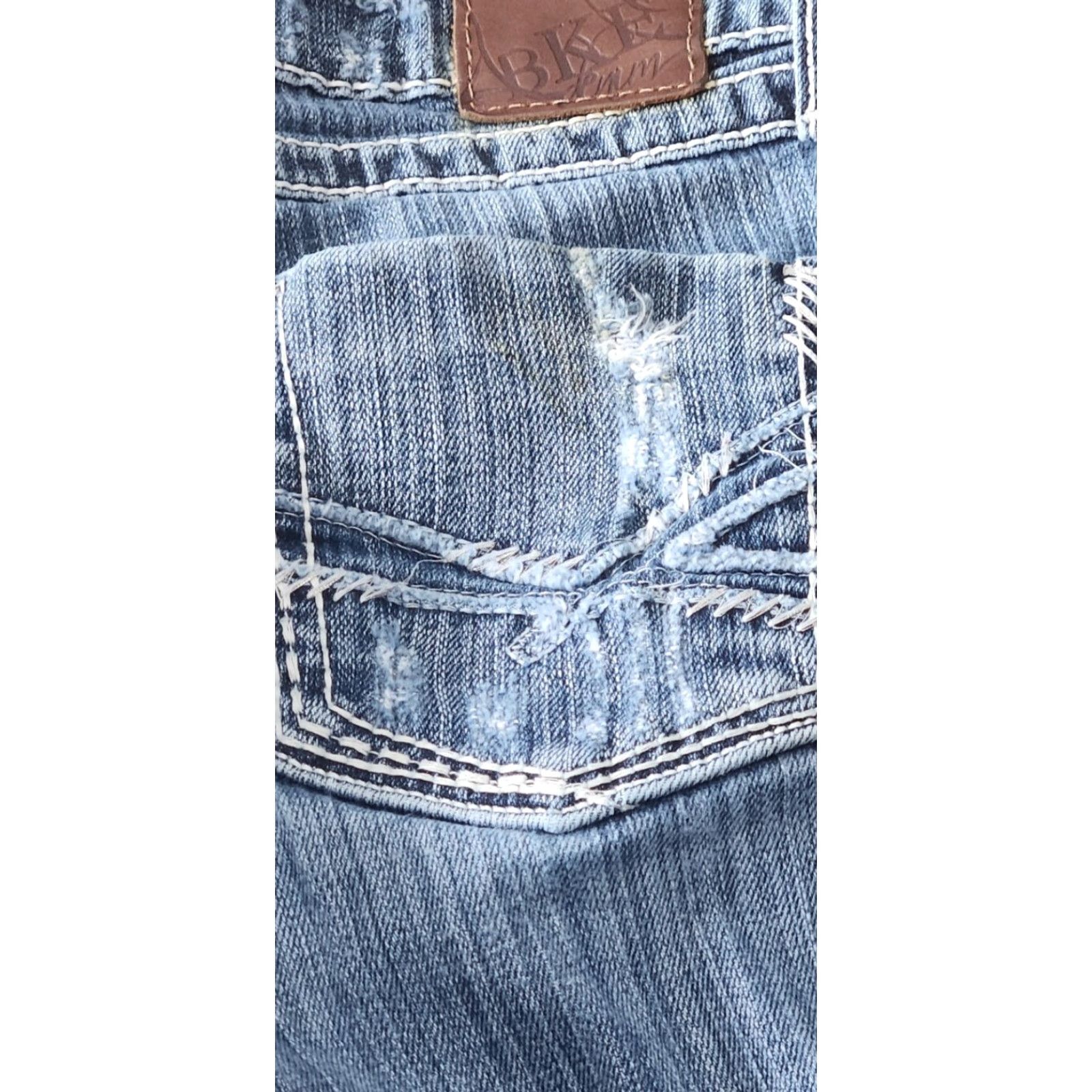 Vintage VINTAGE? No. BKE Jeans Womens 28x31.5 Blue Stella Bootcut Flare Stitch Dist Medium Wash Denim - Buckle Bke Stella Jeans Women 28 Regular Denim Size 28" / US 6 / IT 42 - 3 Thumbnail