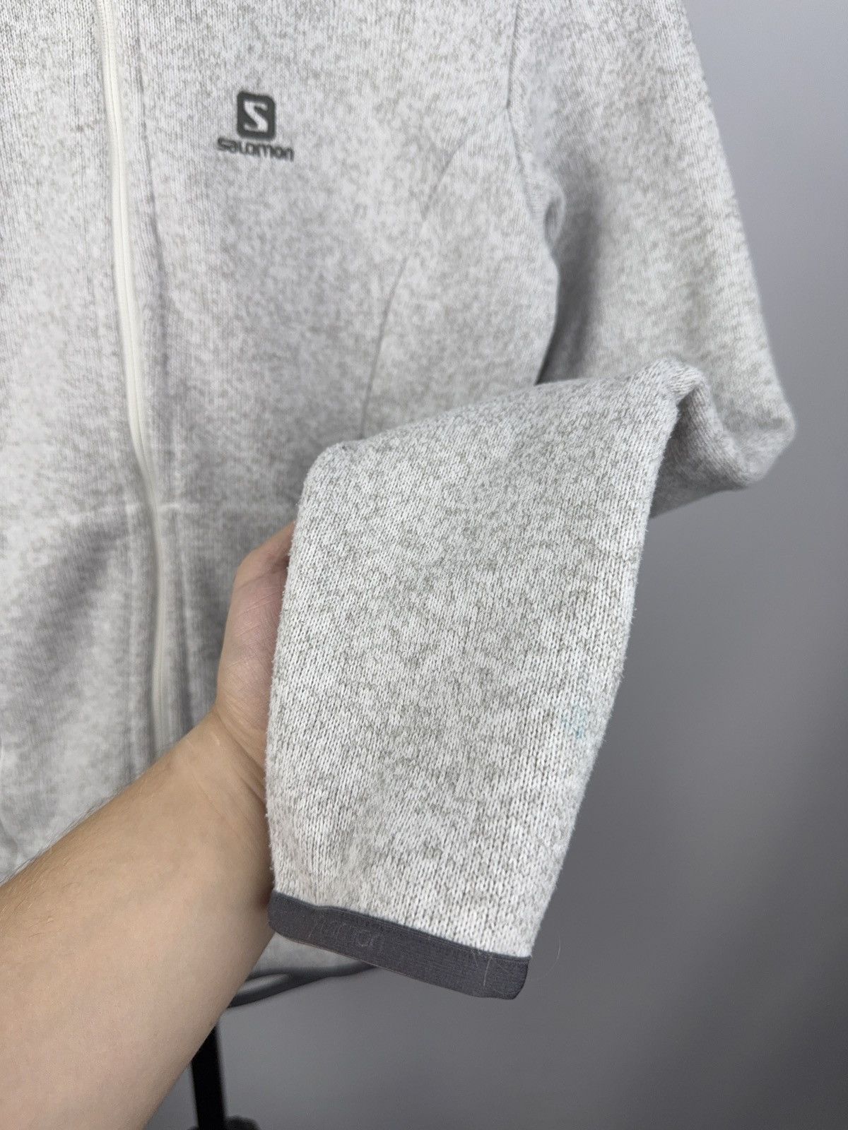 Salomon Salomon Women’s Gray Fleece Hoodie Jacket Size S Size S / US 4 / IT 40 - 4 Thumbnail