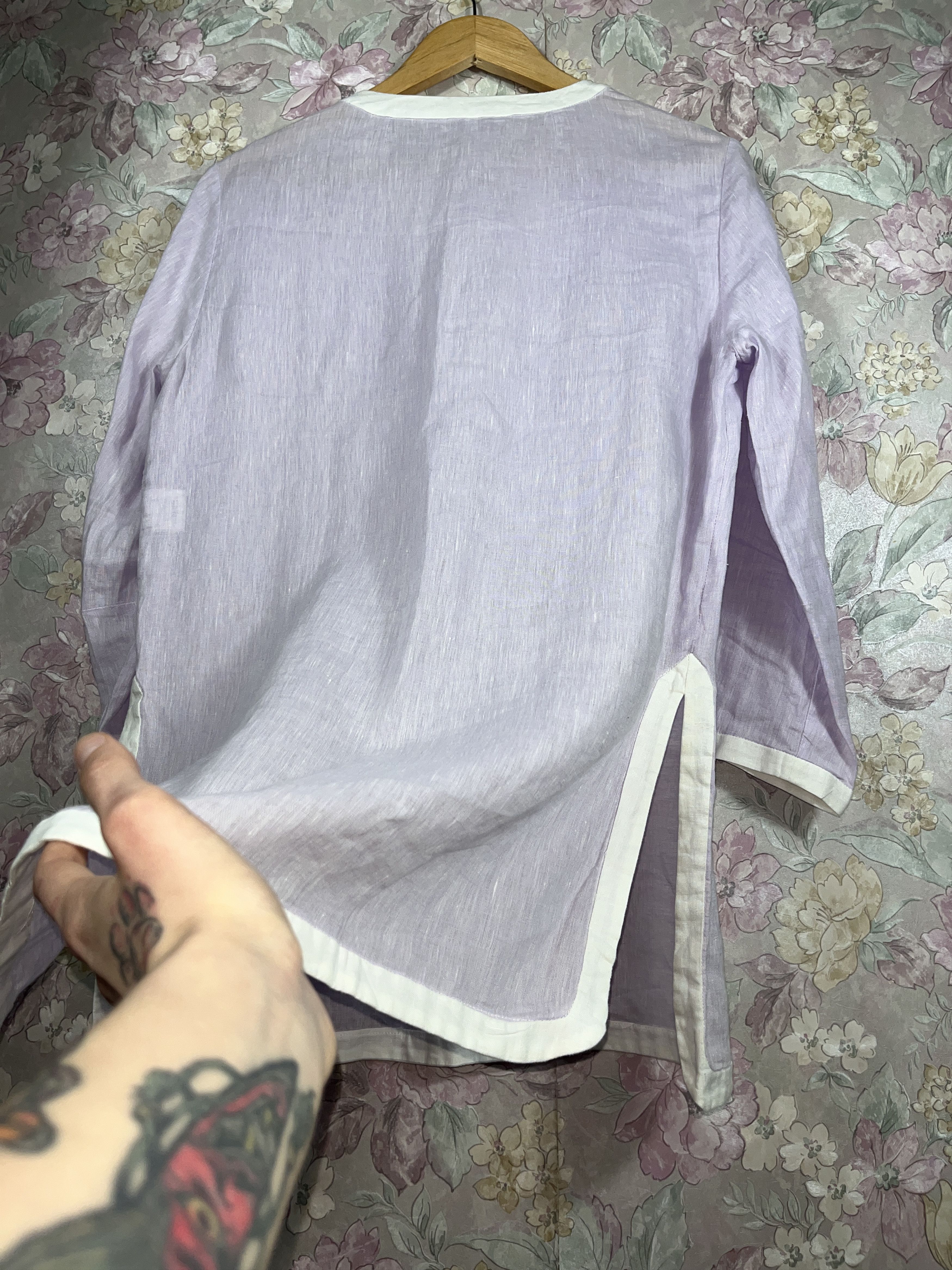 Loro Piana Loro Piana 100% Linen Lavander Pink Shirt tunic Blouse Size M / US 6-8 / IT 42-44 - 7 Thumbnail