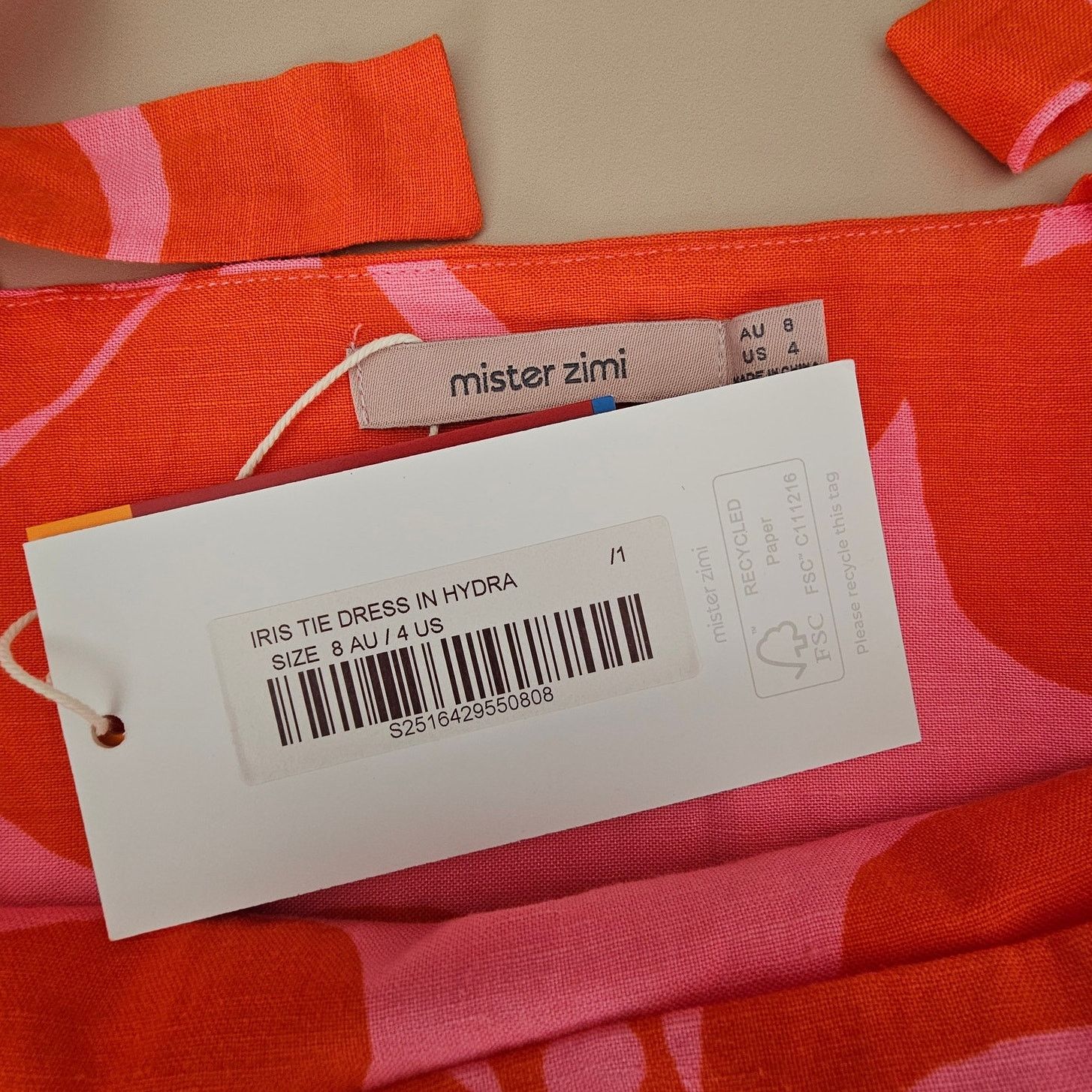 Other Mister Zimi Linen Blend Floral Midi Iris Dress in Hydra 4 Size S / US 4 / IT 40 - 13 Thumbnail