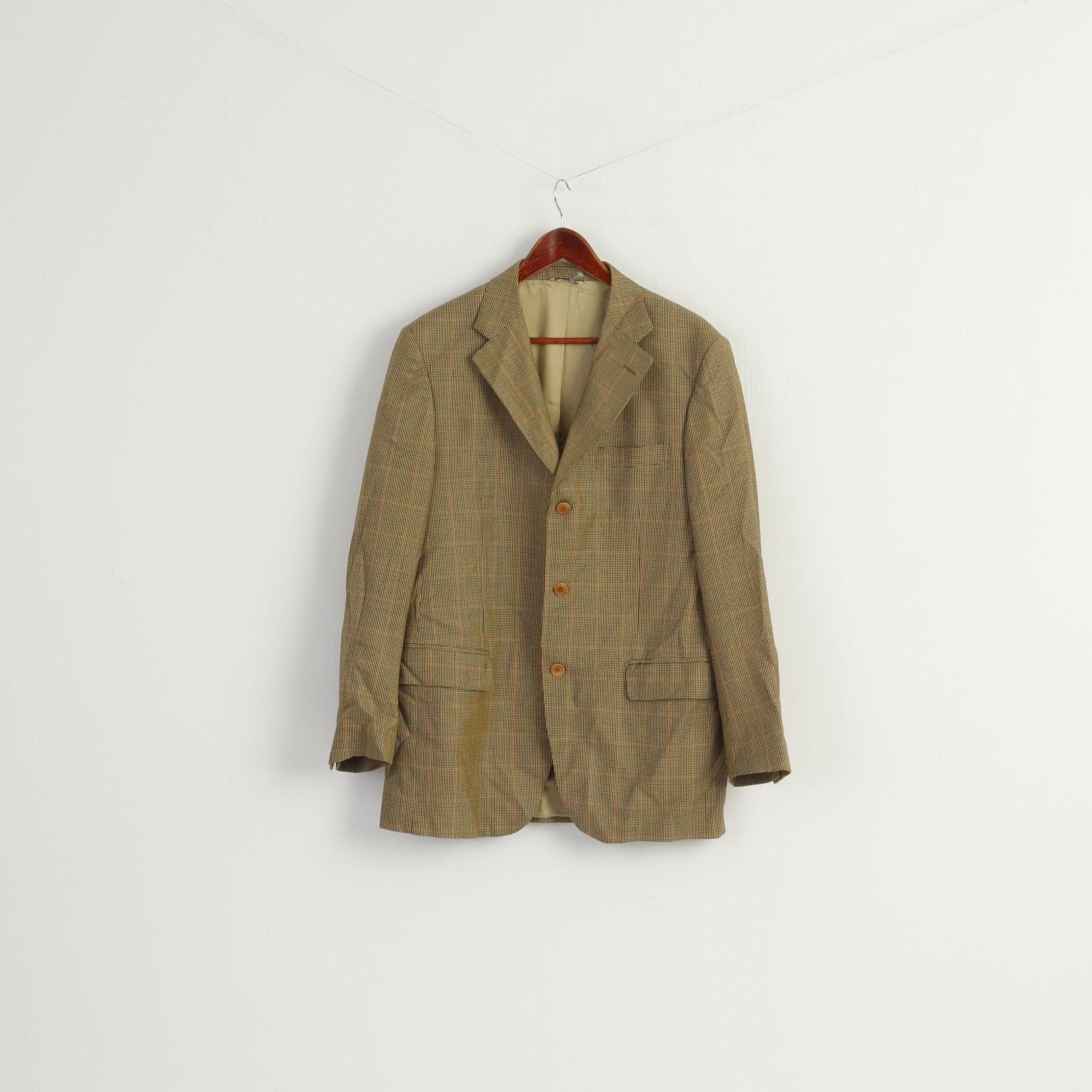Vintage Sartoria Italiana Rinascente Men 52 42 Blazer Brown 9013 Size 42R - 2 Thumbnail