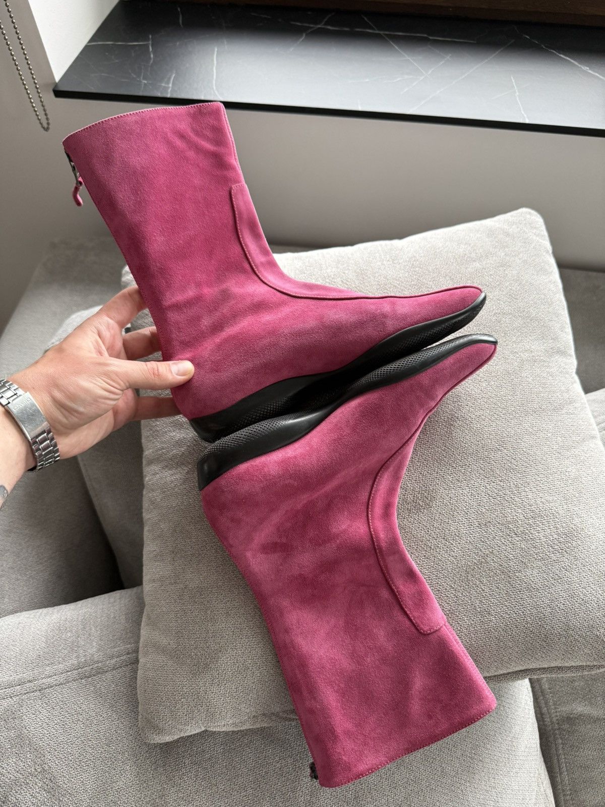 Prada Archive 2000s Prada Sport Rare Ankle Zip Suede Boots Sz 36,5 Size US 6.5 / IT 36.5 - 12 Thumbnail