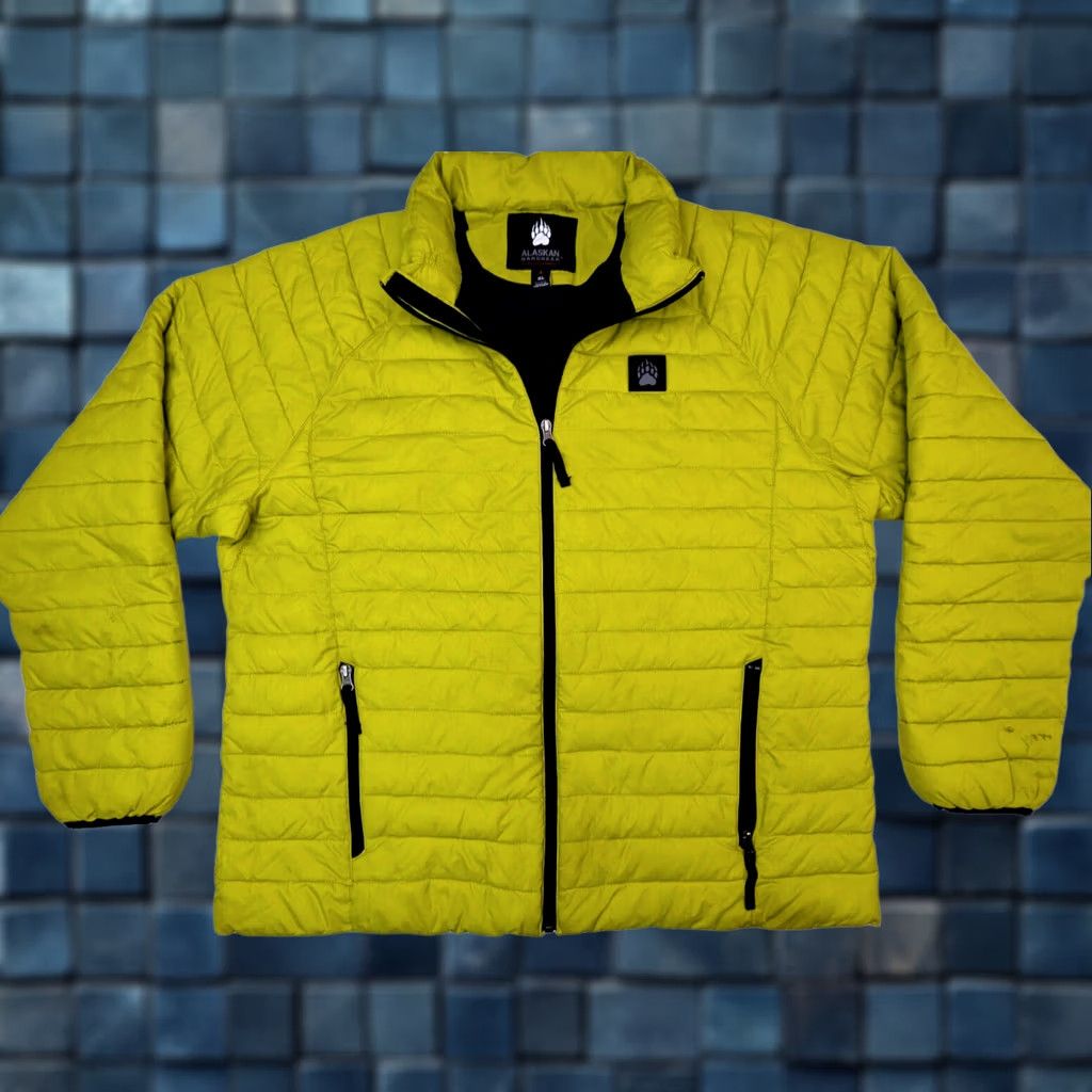 Etro Duluth Alaskan Hardgear Puffer Jacket Men XL Zip Yellow Retro Linen? Size US XL / EU 56 / 4 - 1 Thumbnail