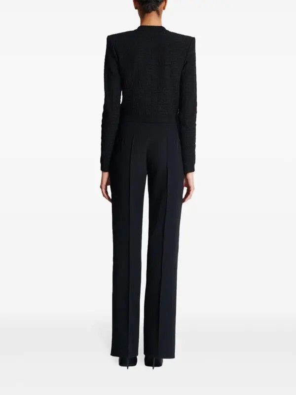 Balmain o1s1wg111225 Labyrinth Knit Cardigan in Black Size S / US 4 / IT 40 - 4 Thumbnail