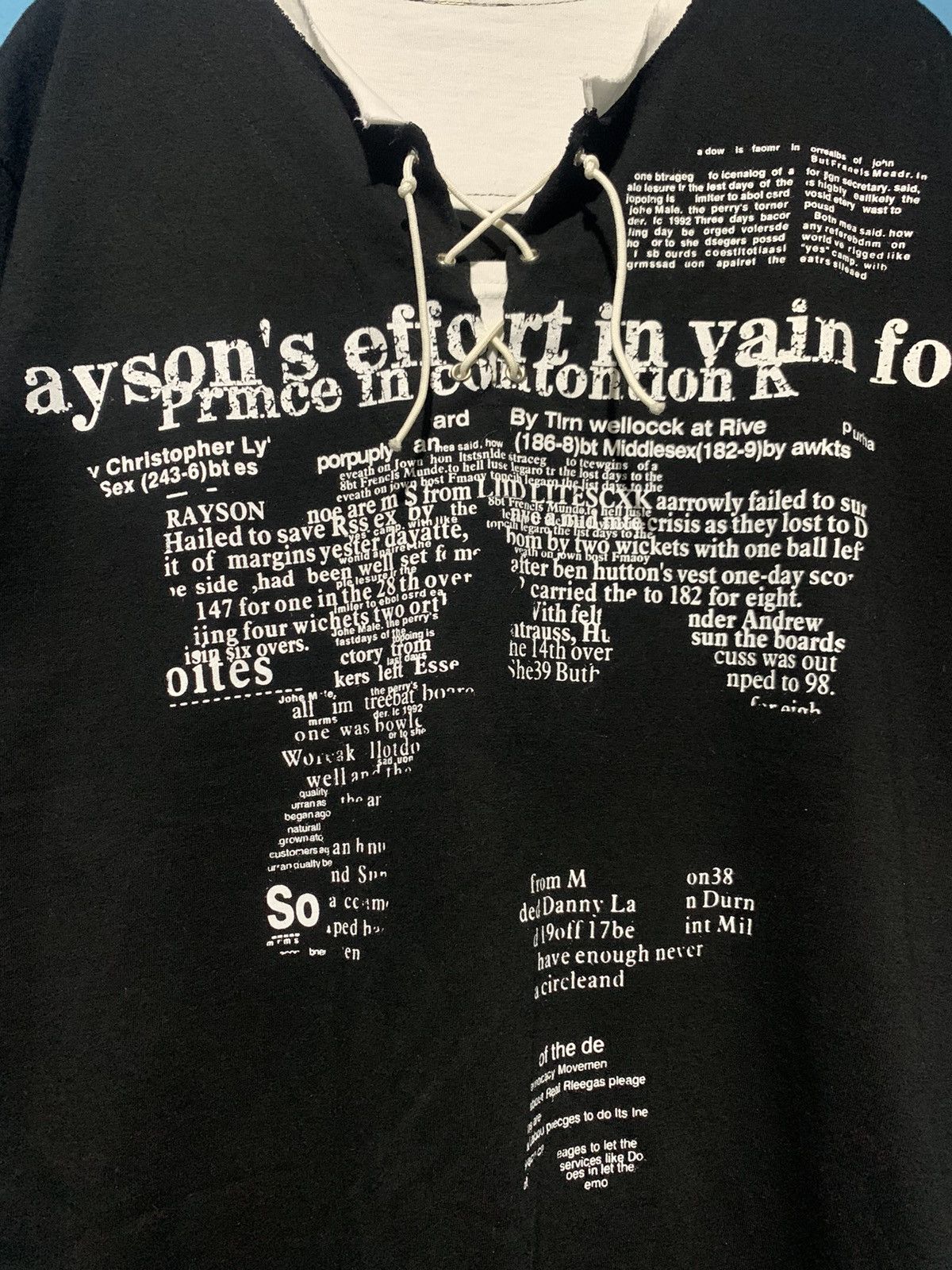 If Six Was Nine × Japanese Brand × Le Grande Bleu (L.G.B.) Japan gothic Poem laces up double layer punk T shirt Size US M / EU 48-50 / 2 - 3 Thumbnail