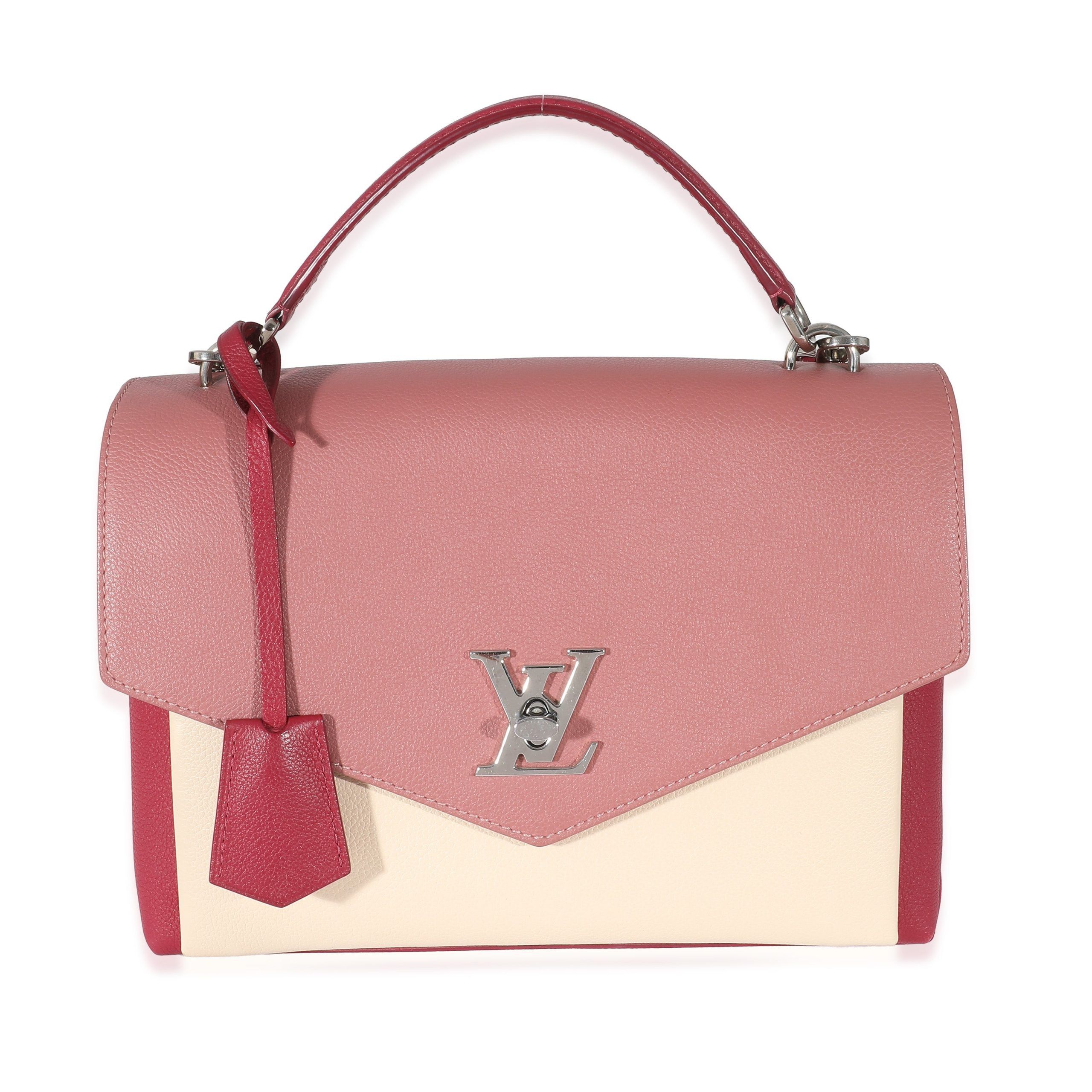 image of Louis Vuitton Tricolour Soft Calfskin Lockme Top Handle in Pink, Women's