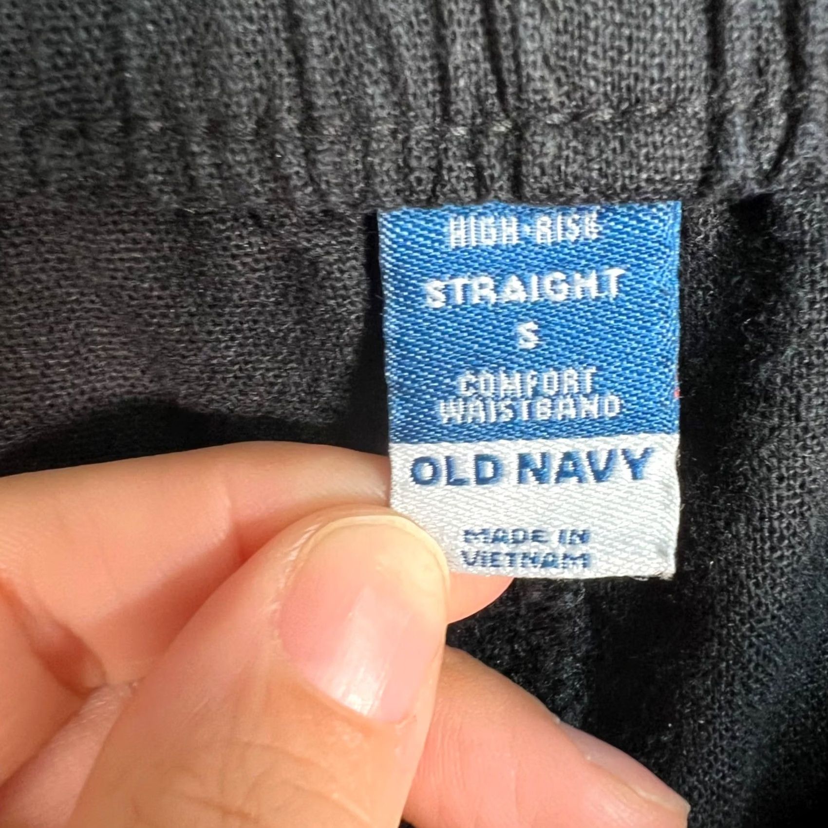 Old Navy Old Navy Pants Womens Small Black High-Rise Straight Comfort Waist Linen Blend Size 28" / US 6 / IT 42 - 3 Thumbnail