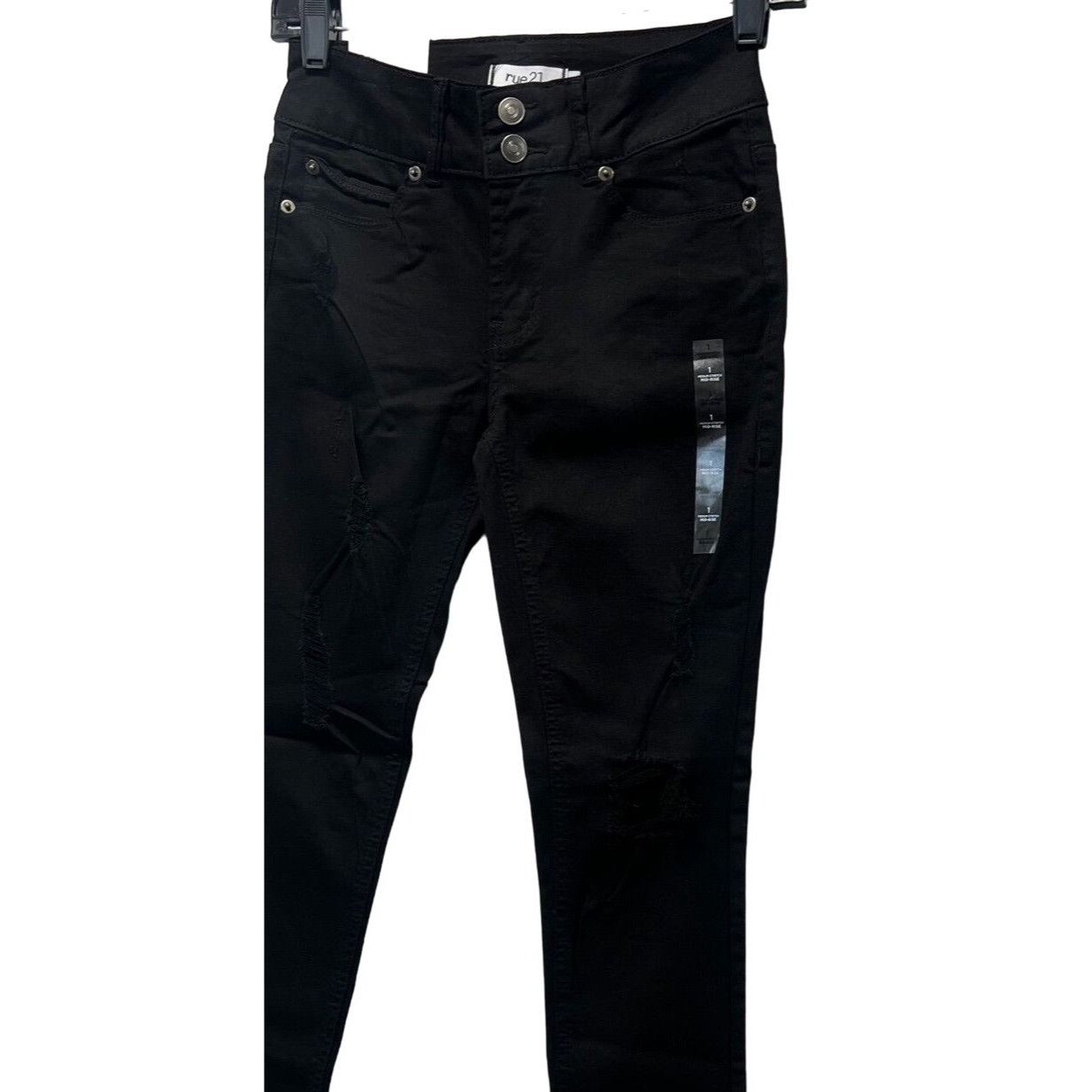 rue21 Rue 21 - Women's Medium Stretch Mid-Rise Jeans Distressed - Size 26" / US 2 / IT 38 - 15 Thumbnail